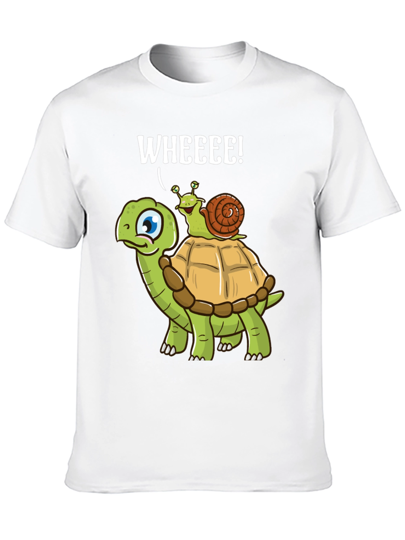 Funny Turtle Snail Wheee! Graphic T-Shirt