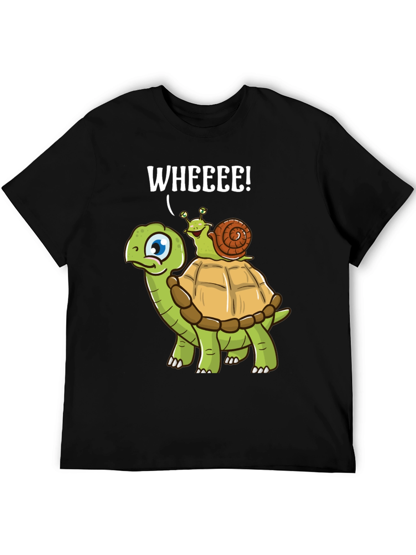 Funny Turtle Snail Wheee! Graphic T-Shirt
