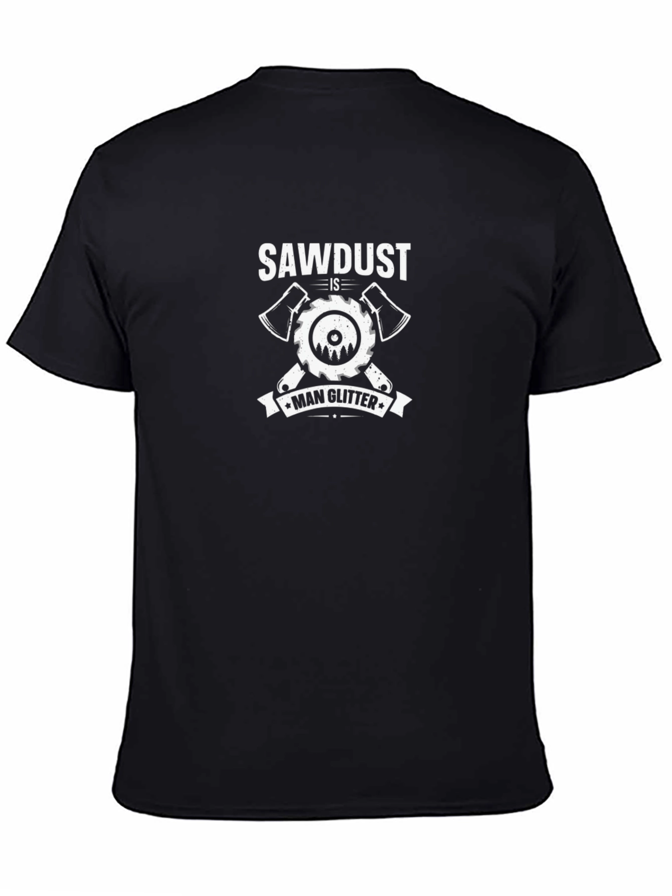 Sawdust is Man Glitter Black T-Shirt