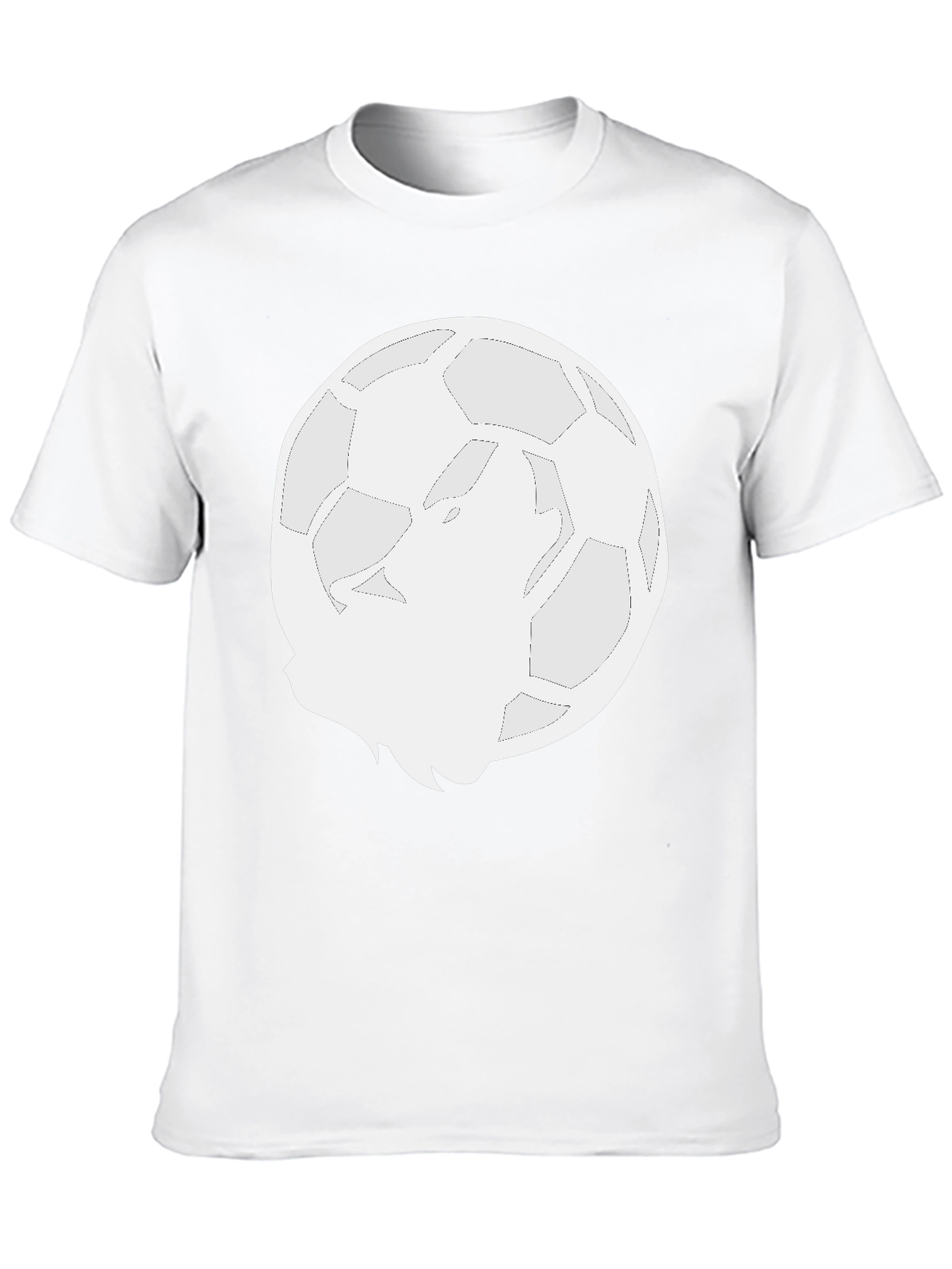 Wolf Moon Soccer Ball Graphic T-Shirt