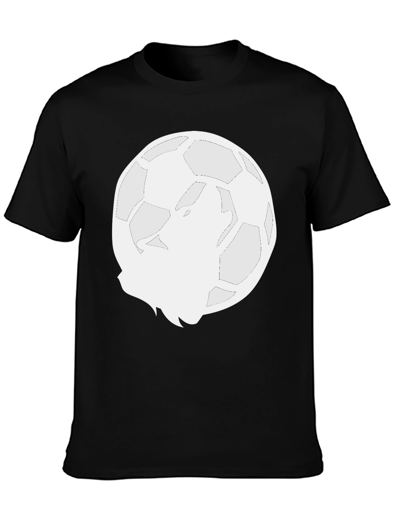 Wolf Moon Soccer Ball Graphic T-Shirt