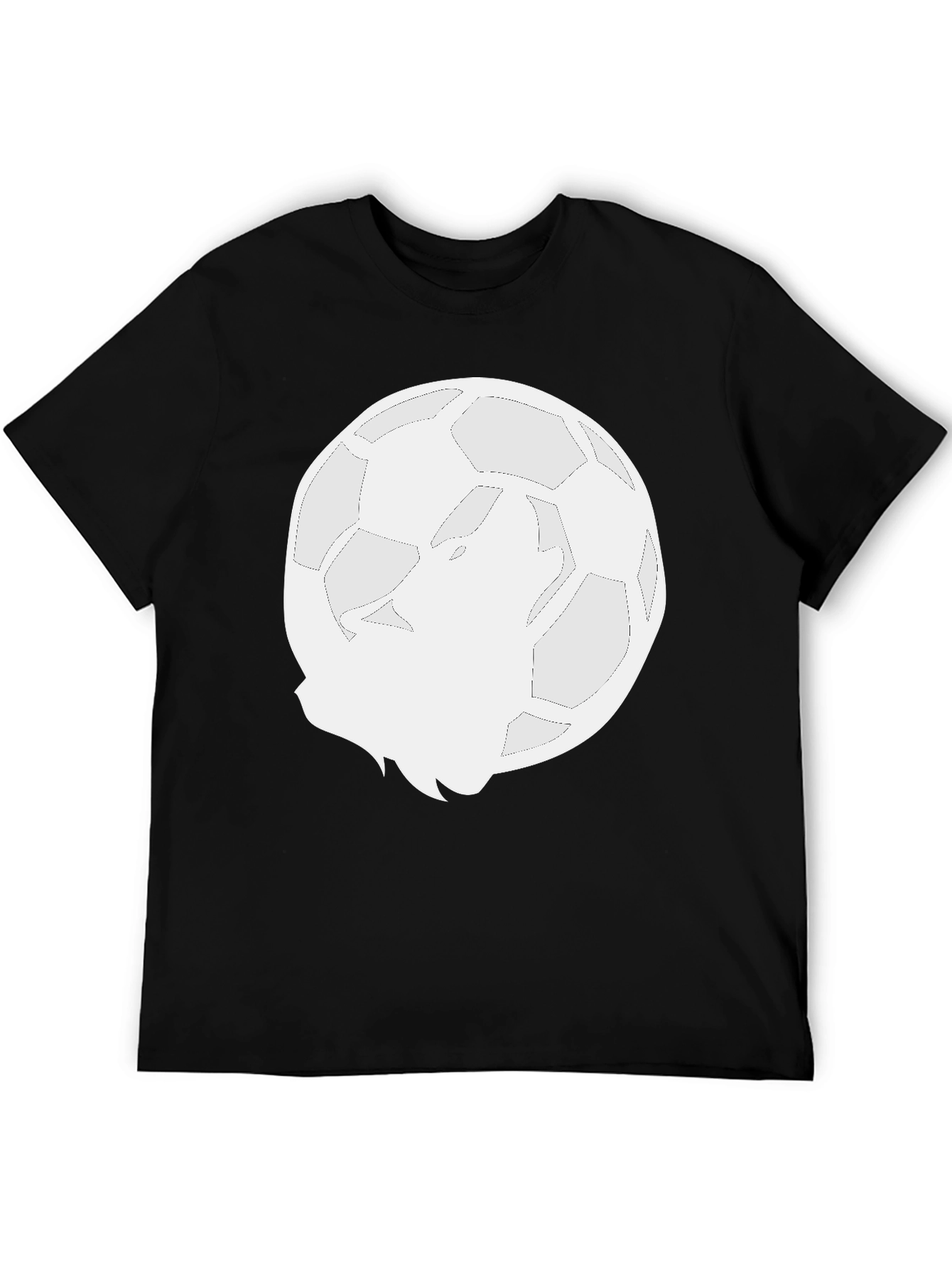 Wolf Moon Soccer Ball Graphic T-Shirt