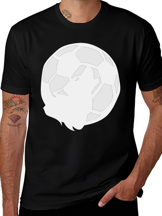 Wolf Moon Soccer Ball Graphic T-Shirt