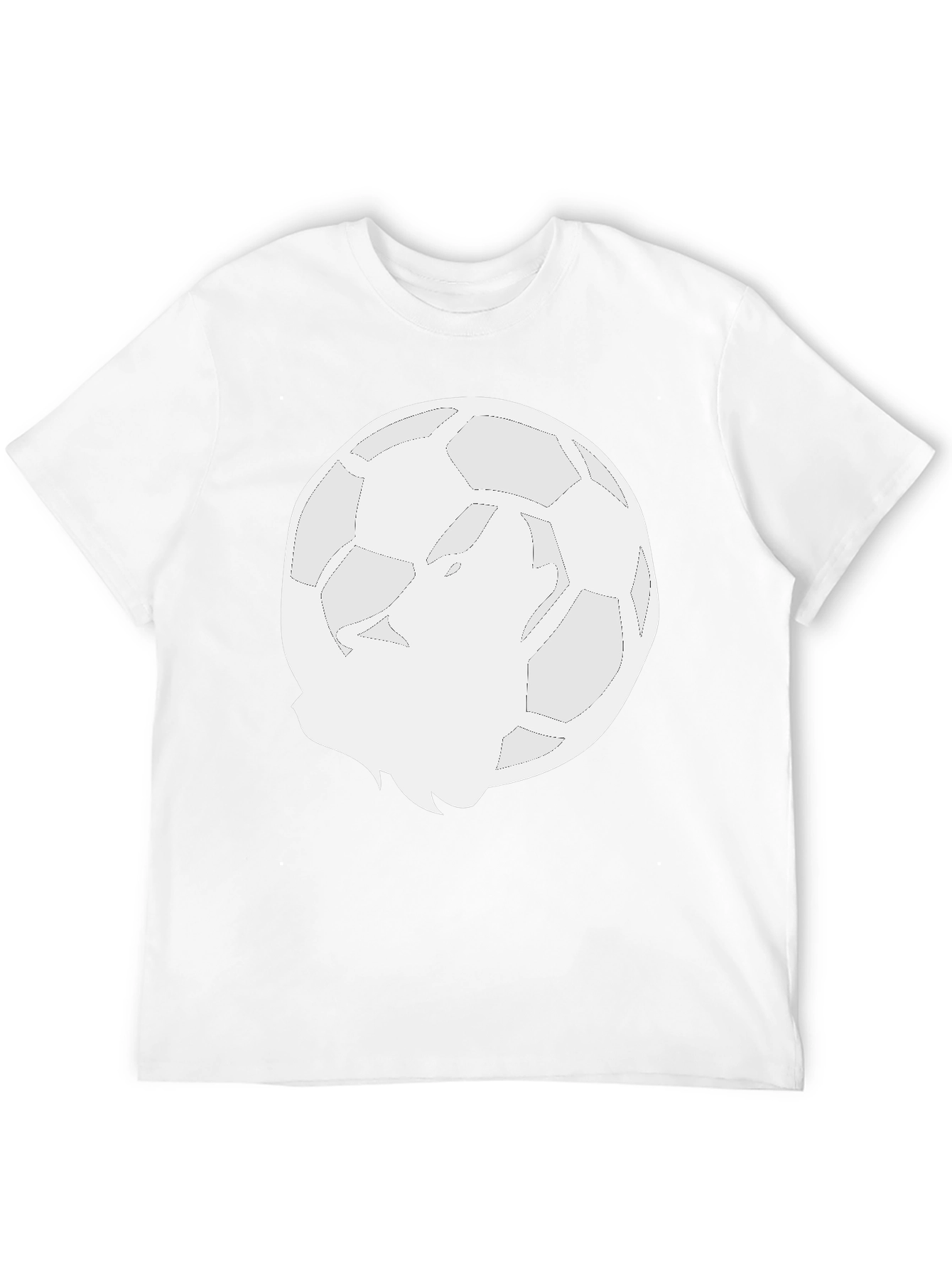 Wolf Moon Soccer Ball Graphic T-Shirt
