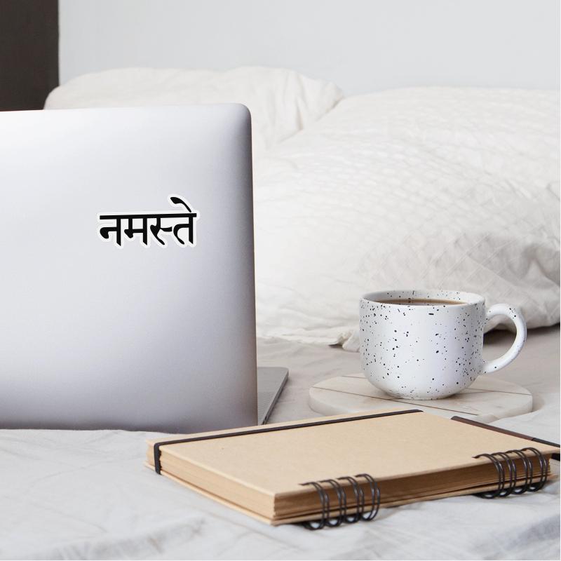Namaste Sanskrit written shade picture