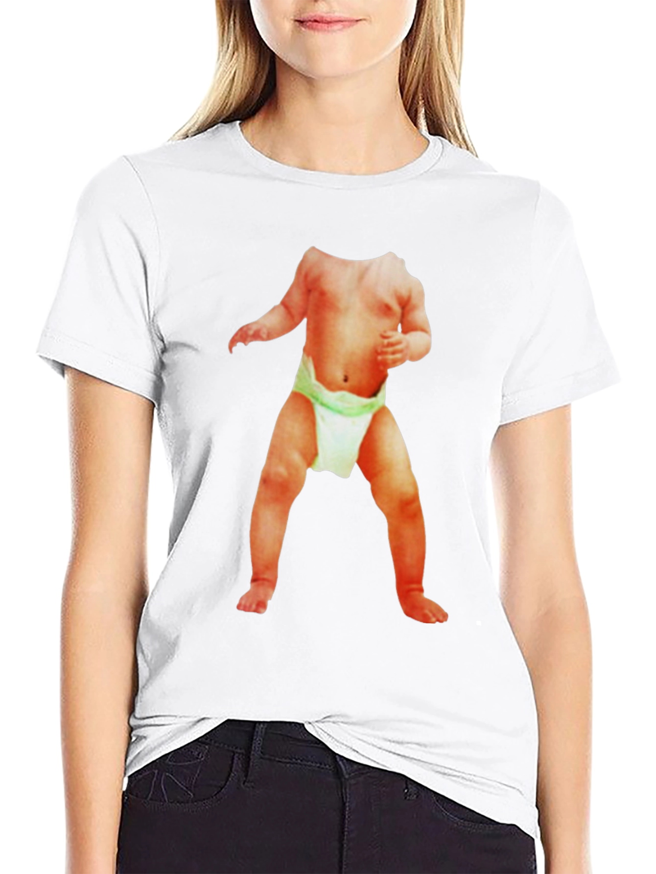 Funny Baby Body T-Shirt - Black