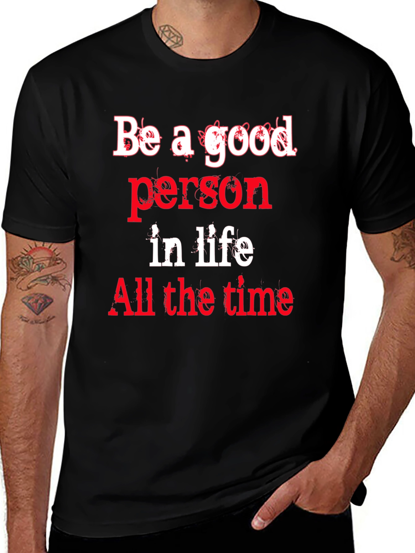 Be a Good Person Graphic Tee - Black