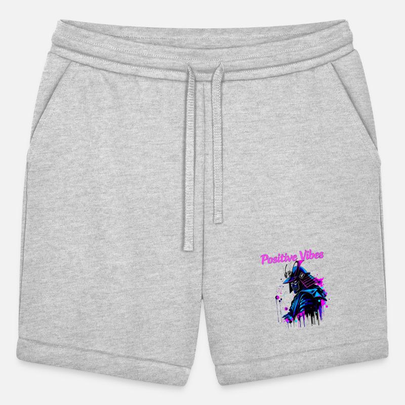 Neon Samurai Skull with Positive Vibes