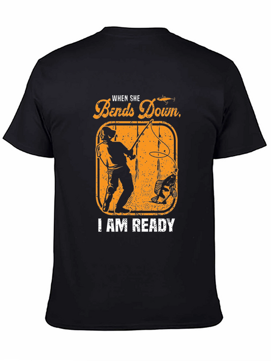 When She Bends Down Fishing T-Shirt