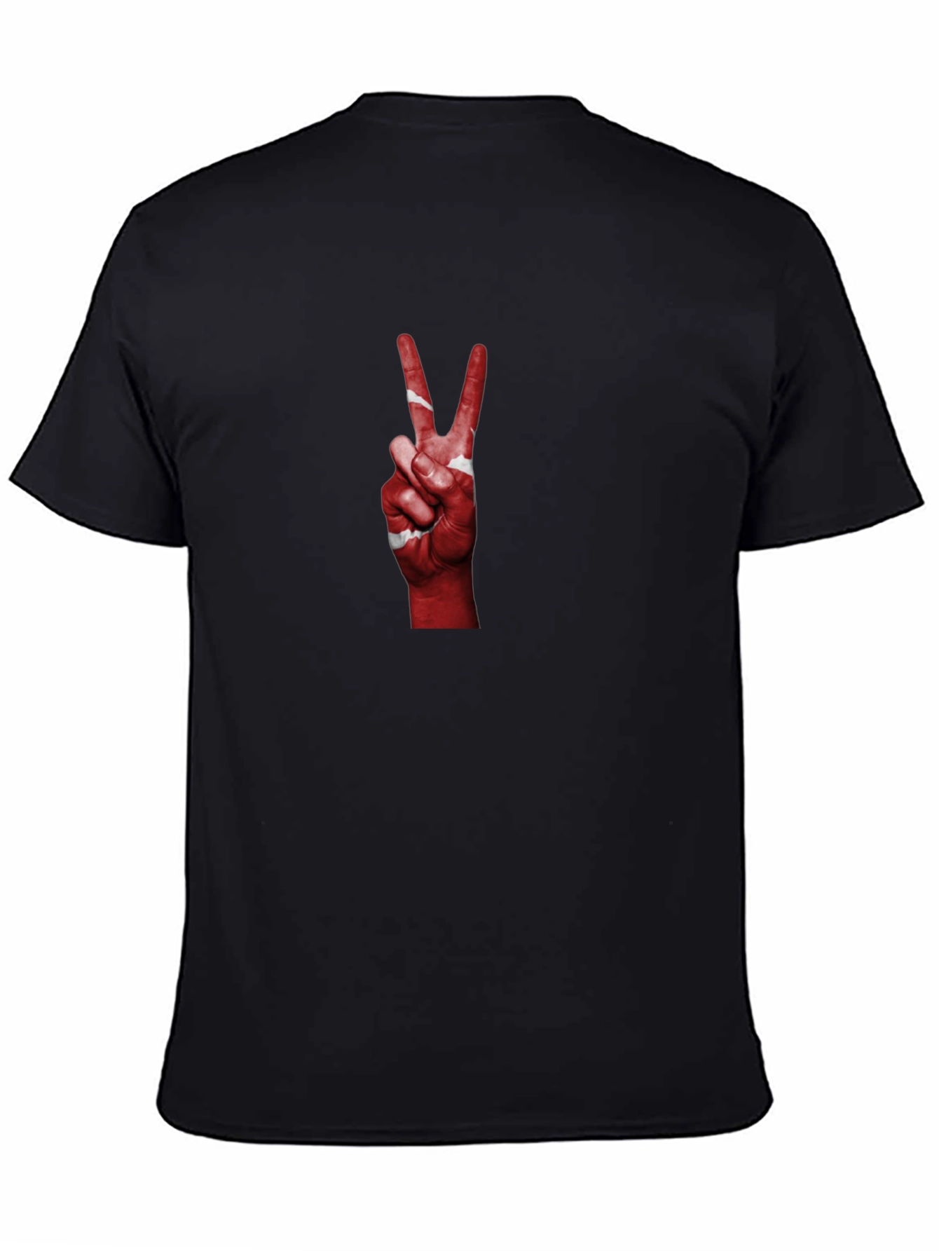 Peace Sign Hand Turkey Flag Graphic T-Shirt