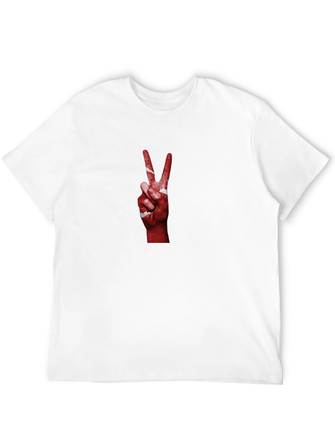 Peace Sign Hand Turkey Flag Graphic T-Shirt