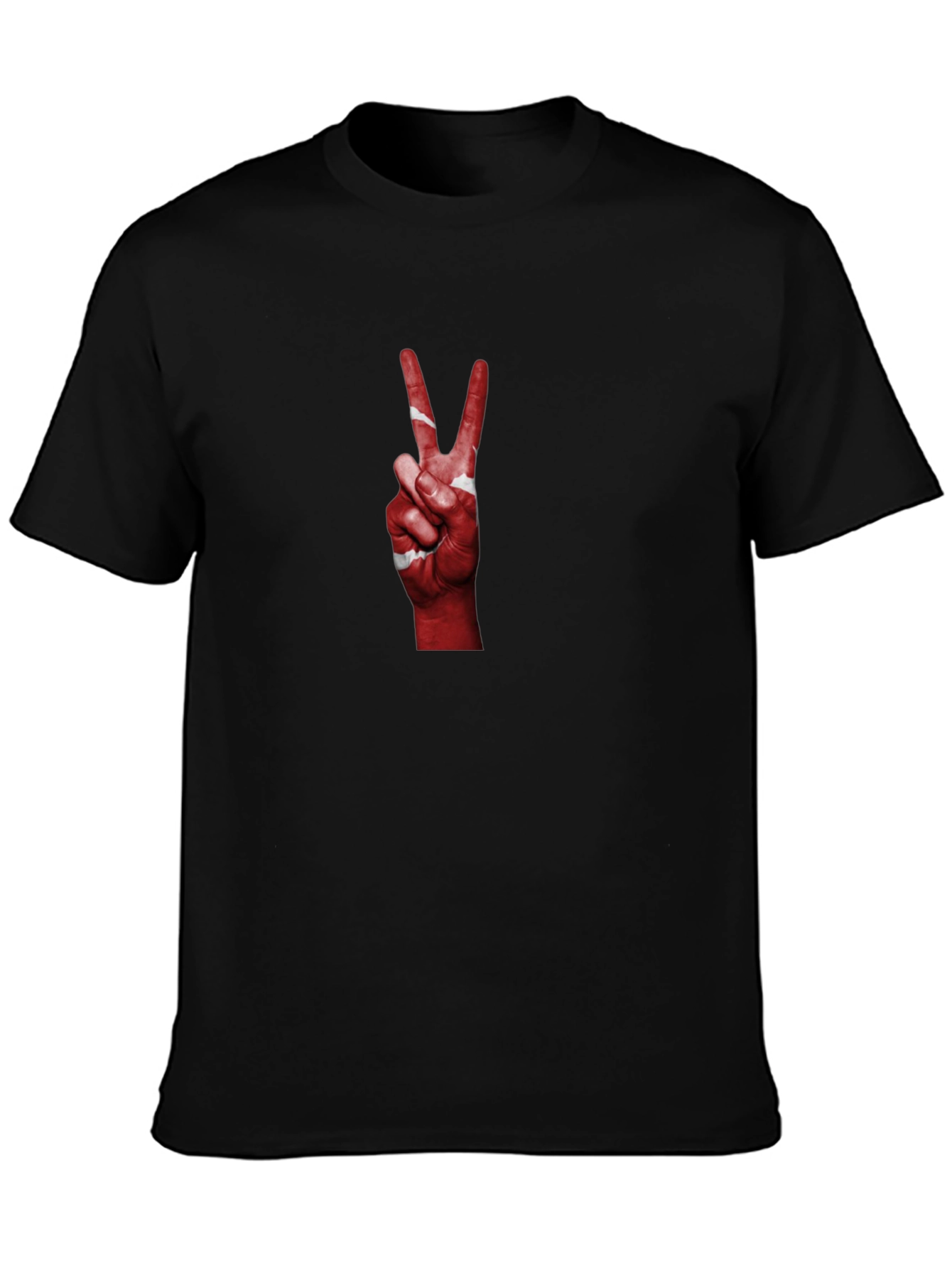 Peace Sign Hand Turkey Flag Graphic T-Shirt
