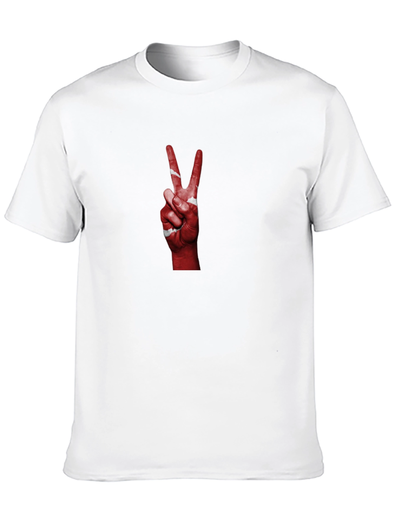 Peace Sign Hand Turkey Flag Graphic T-Shirt
