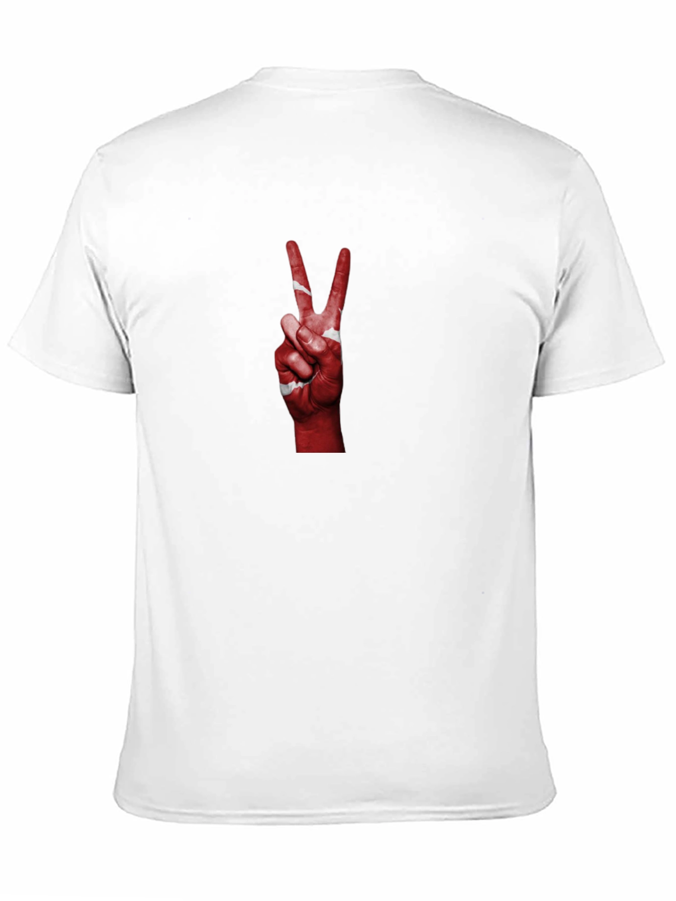Peace Sign Hand Turkey Flag Graphic T-Shirt