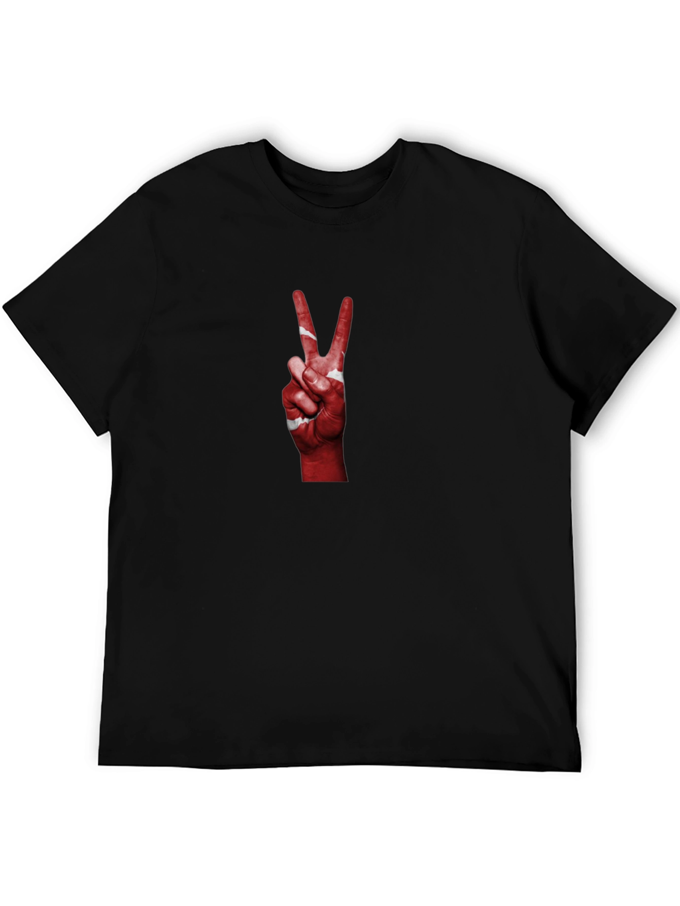 Peace Sign Hand Turkey Flag Graphic T-Shirt