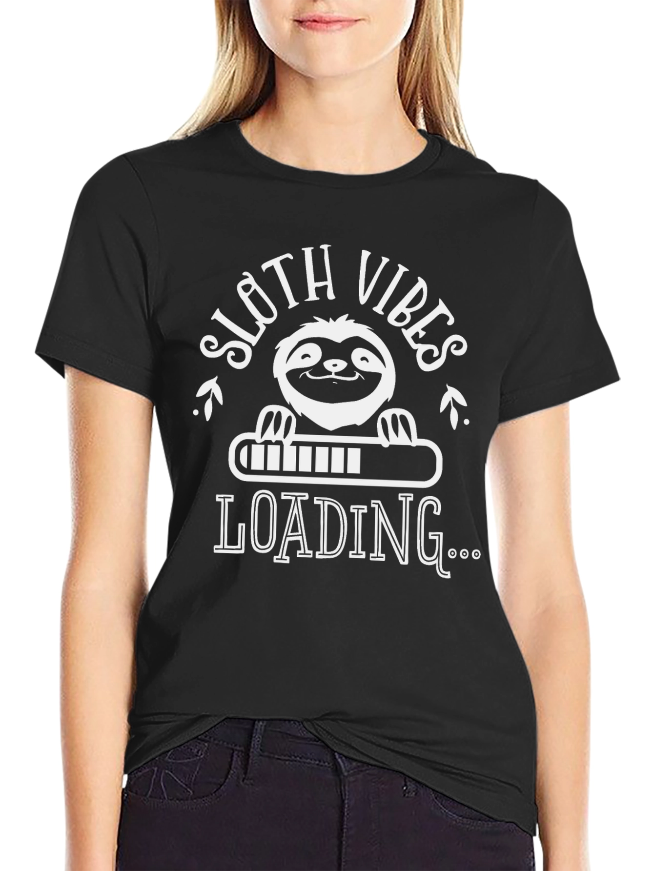 Sloth Vibes Loading Graphic T-Shirt