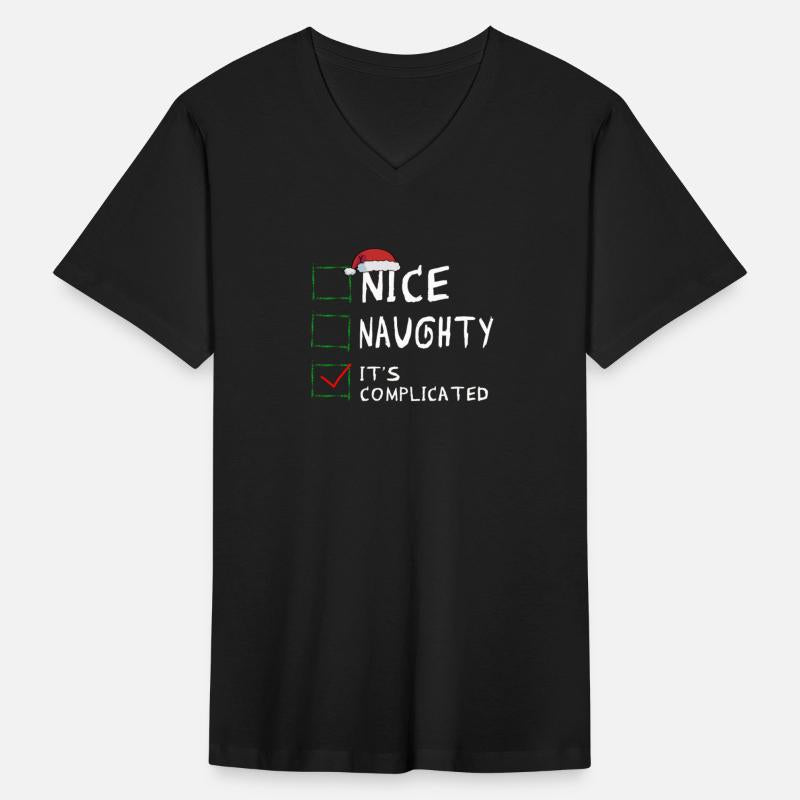 Nice Naughty It's Complicated Christmas List Santa