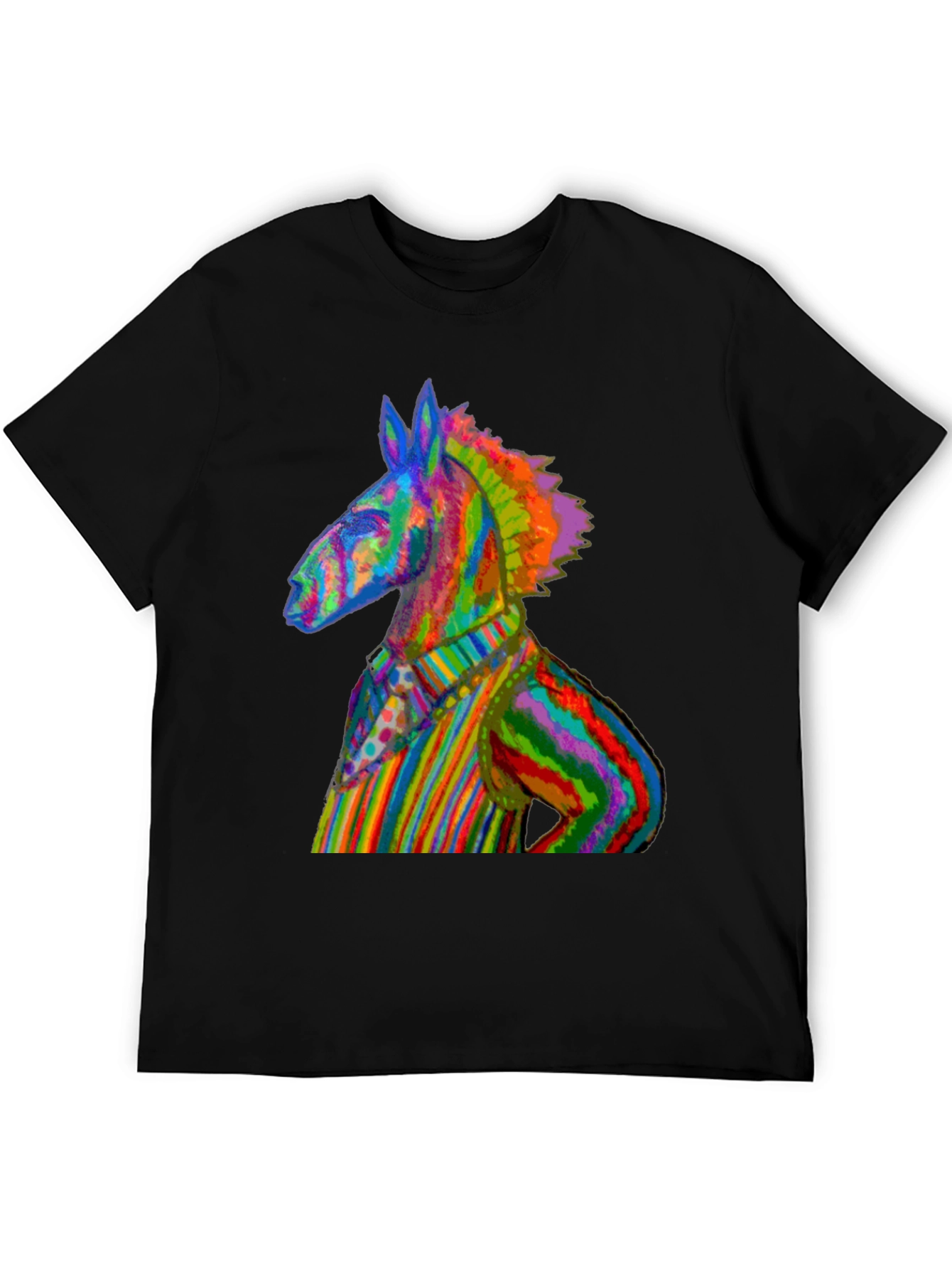 Rainbow Donkey Tee - Unique Graphic T-Shirt