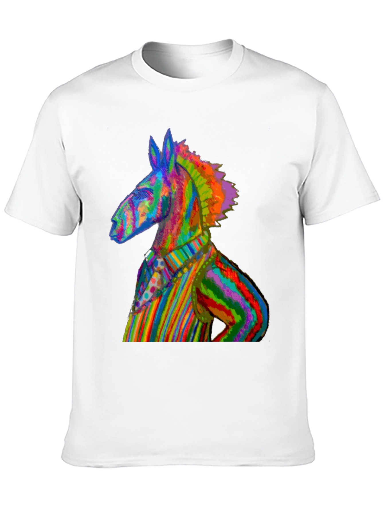 Rainbow Donkey Tee - Unique Graphic T-Shirt