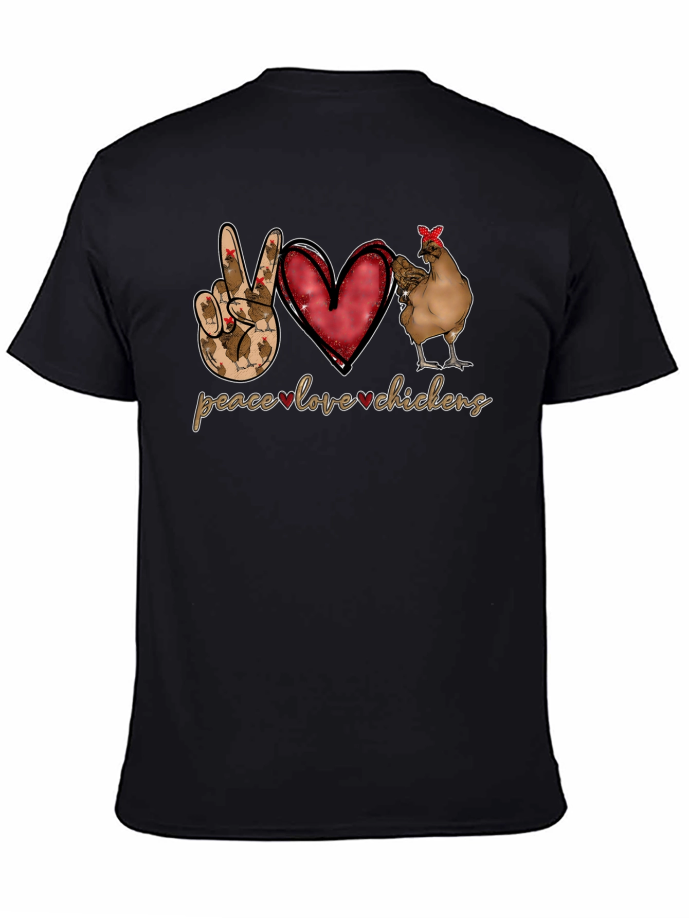 Peace Love Chickens Graphic Tee