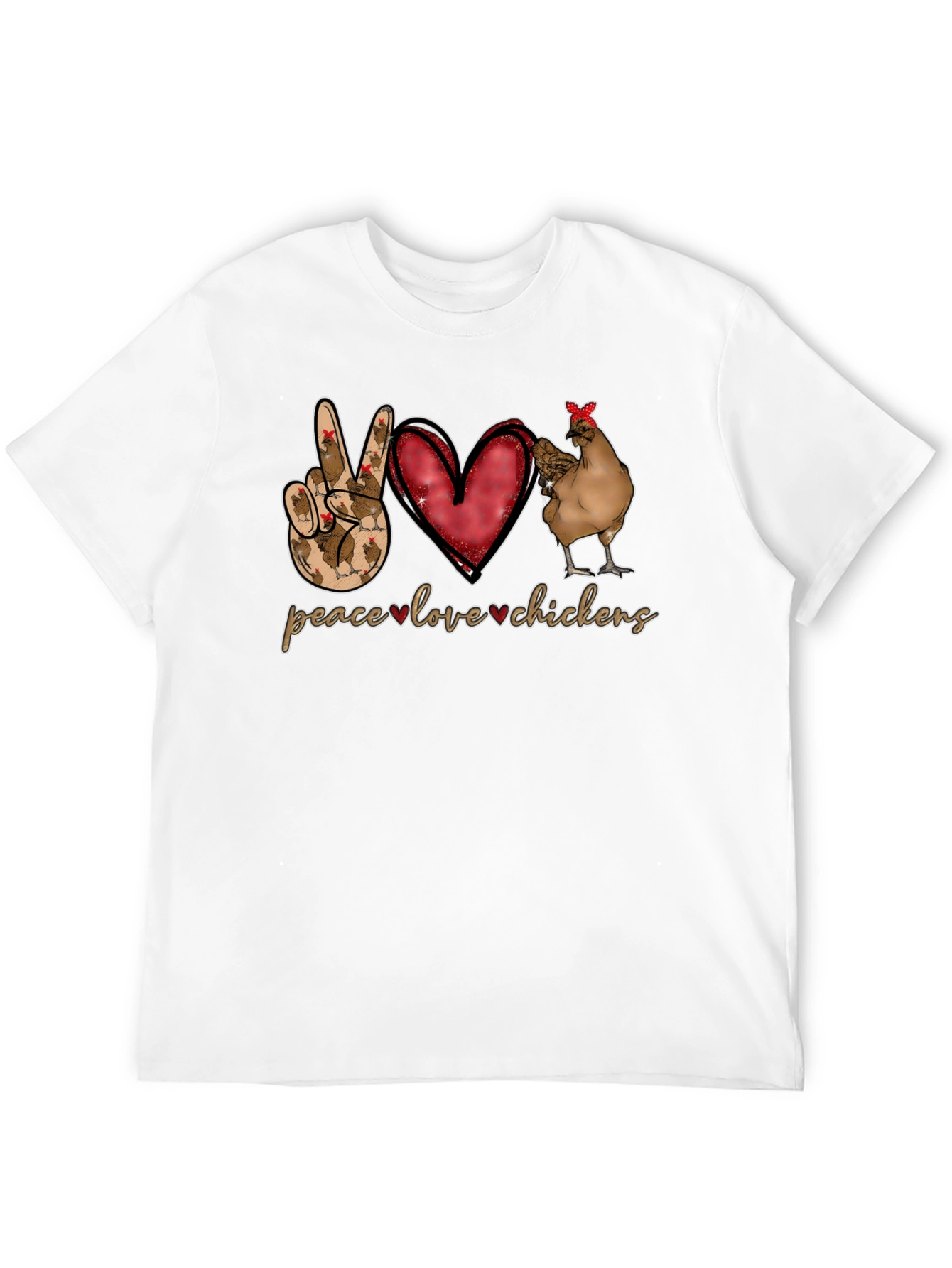 Peace Love Chickens Graphic Tee