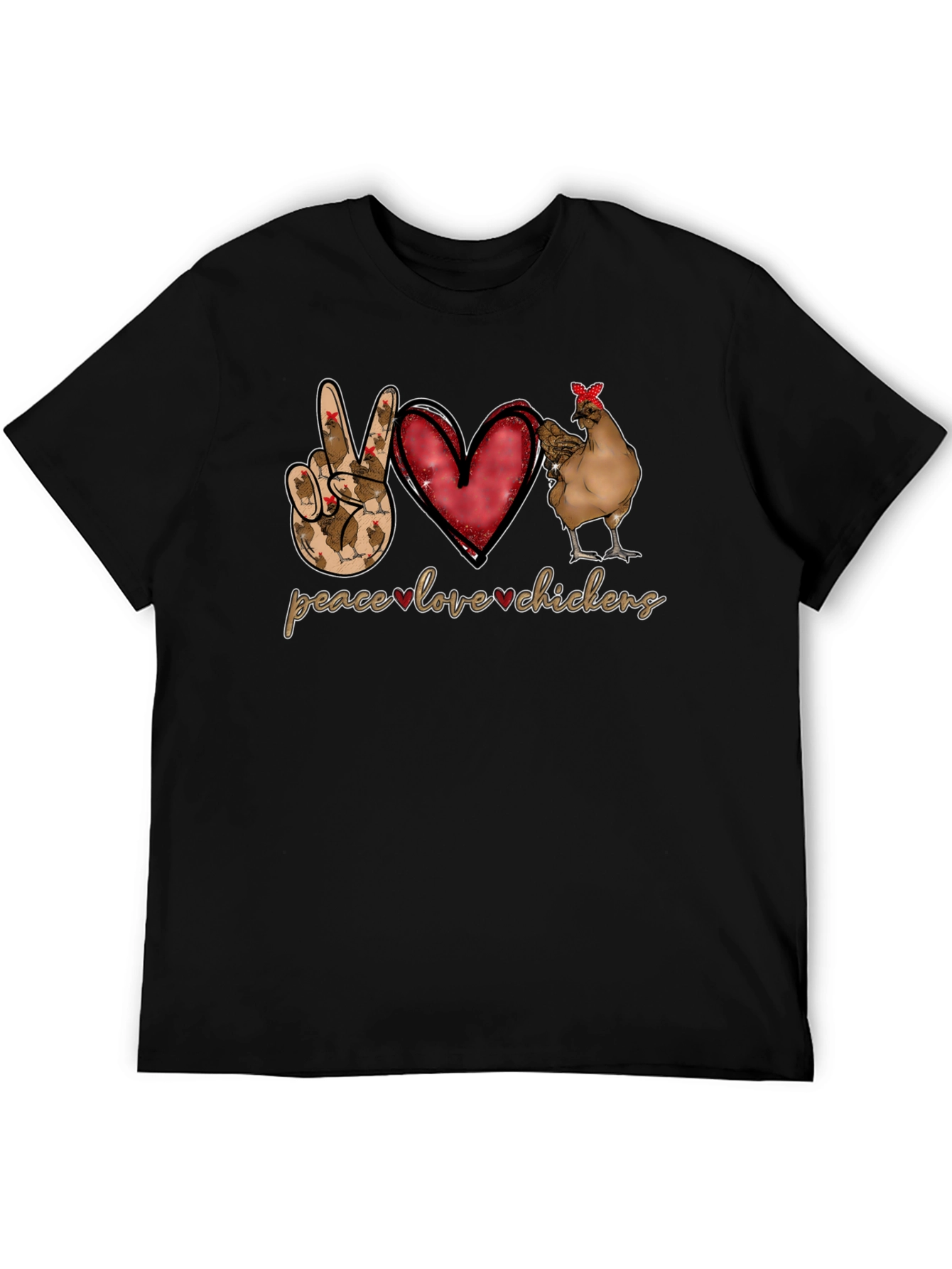 Peace Love Chickens Graphic Tee