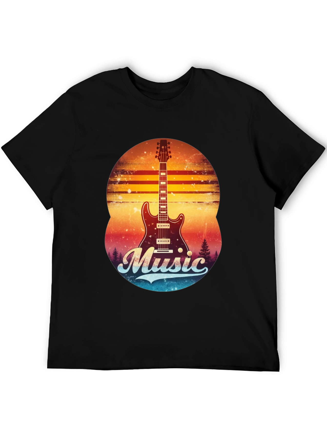 Retro Guitar Music T-Shirt