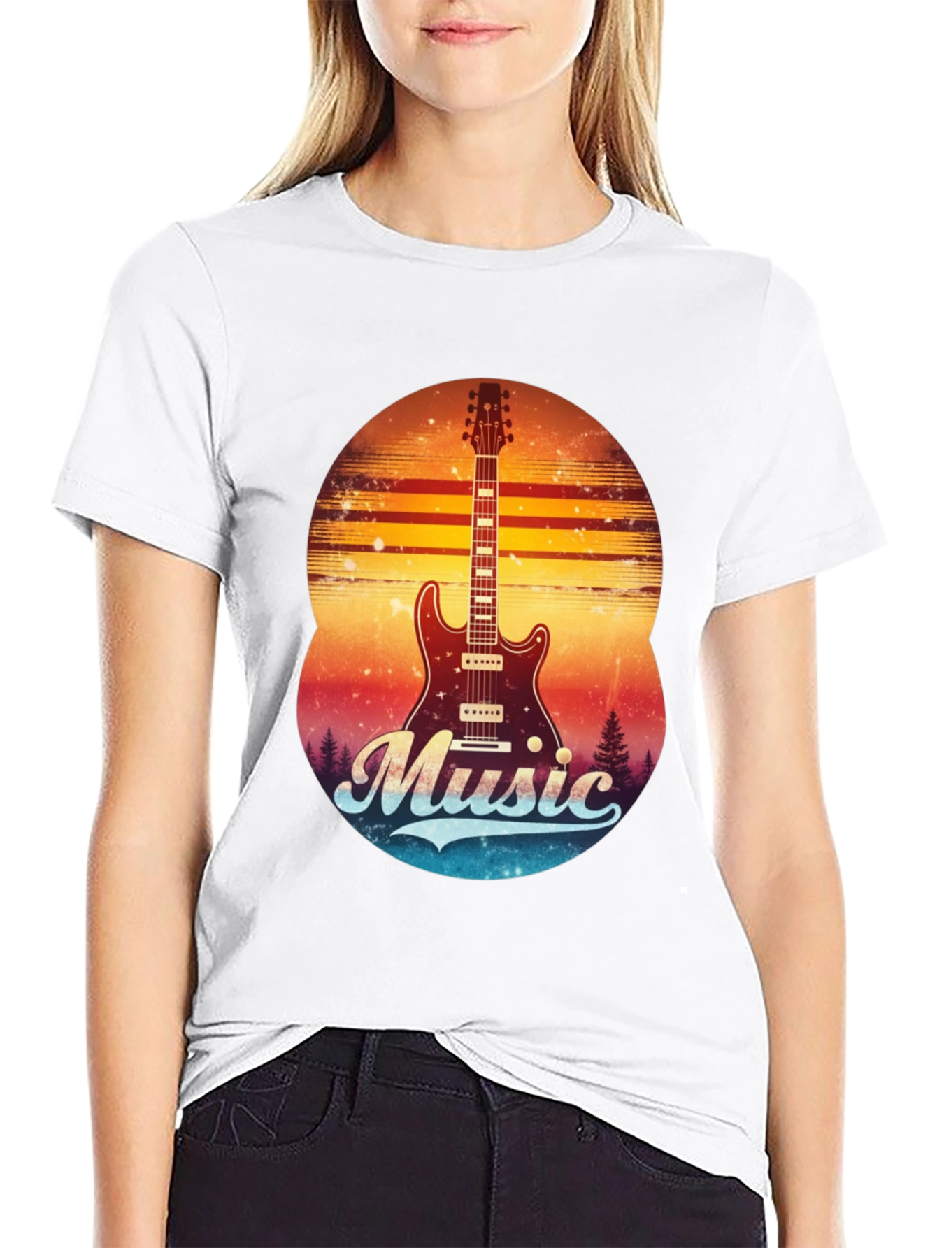 Retro Guitar Music T-Shirt
