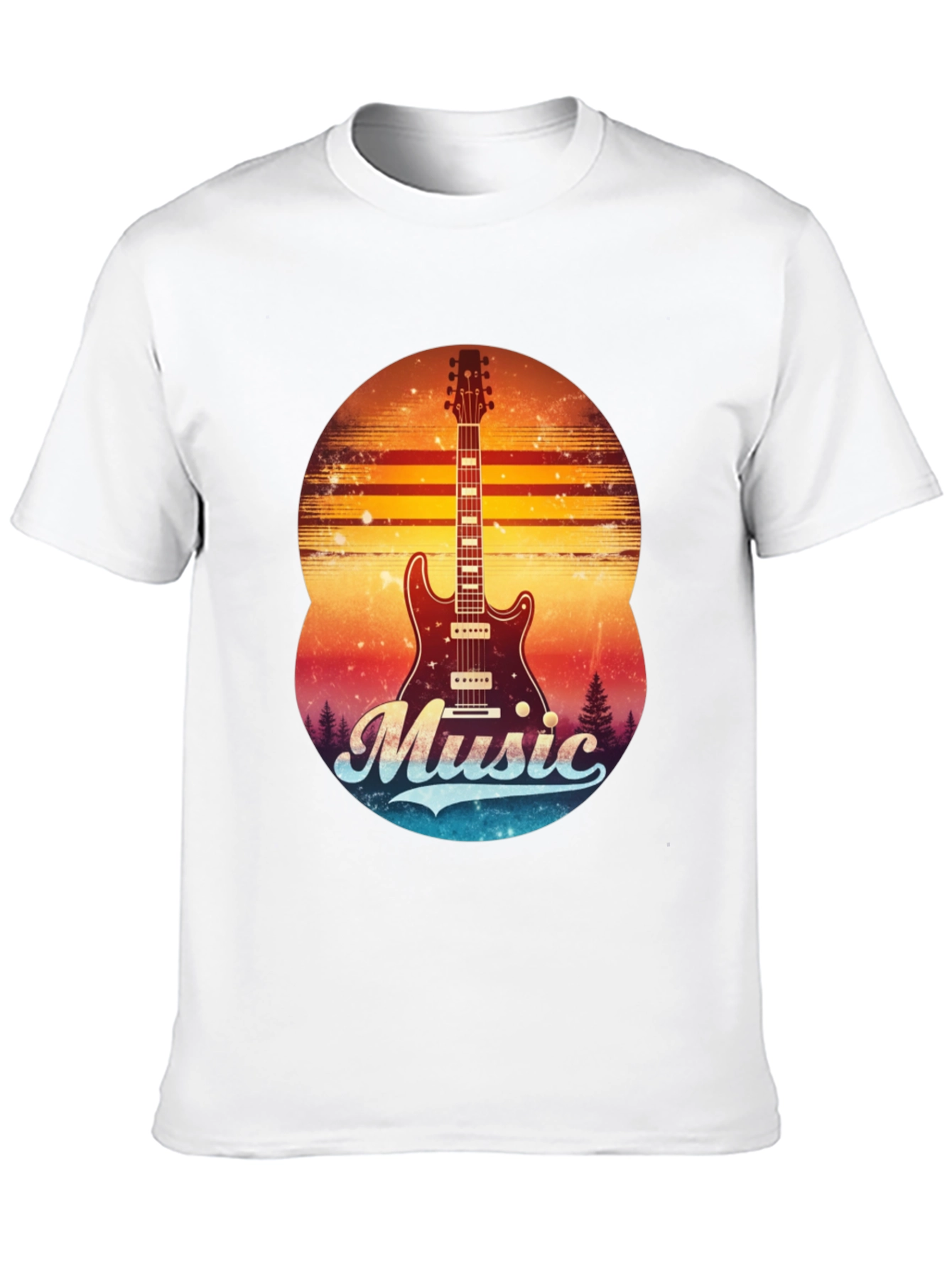 Retro Guitar Music T-Shirt