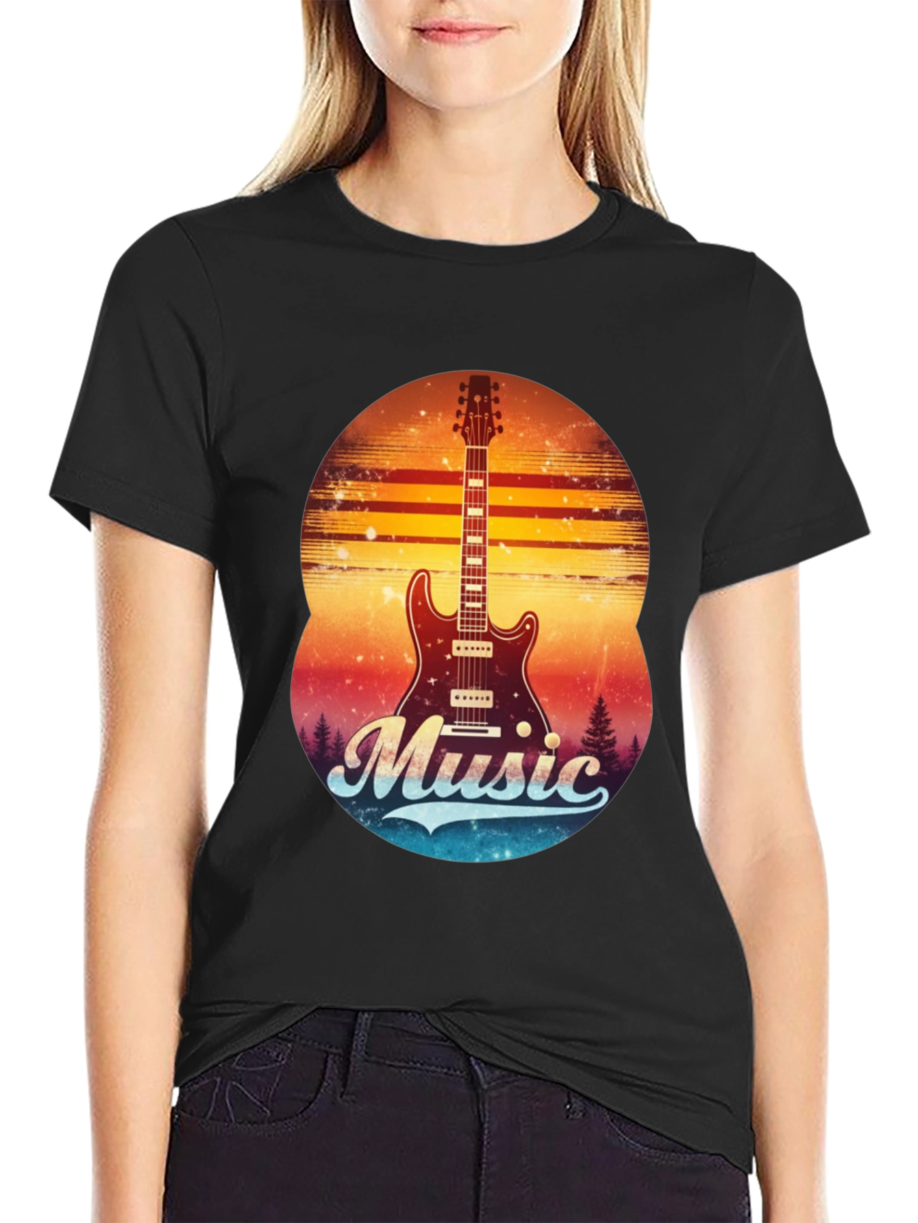 Retro Guitar Music T-Shirt