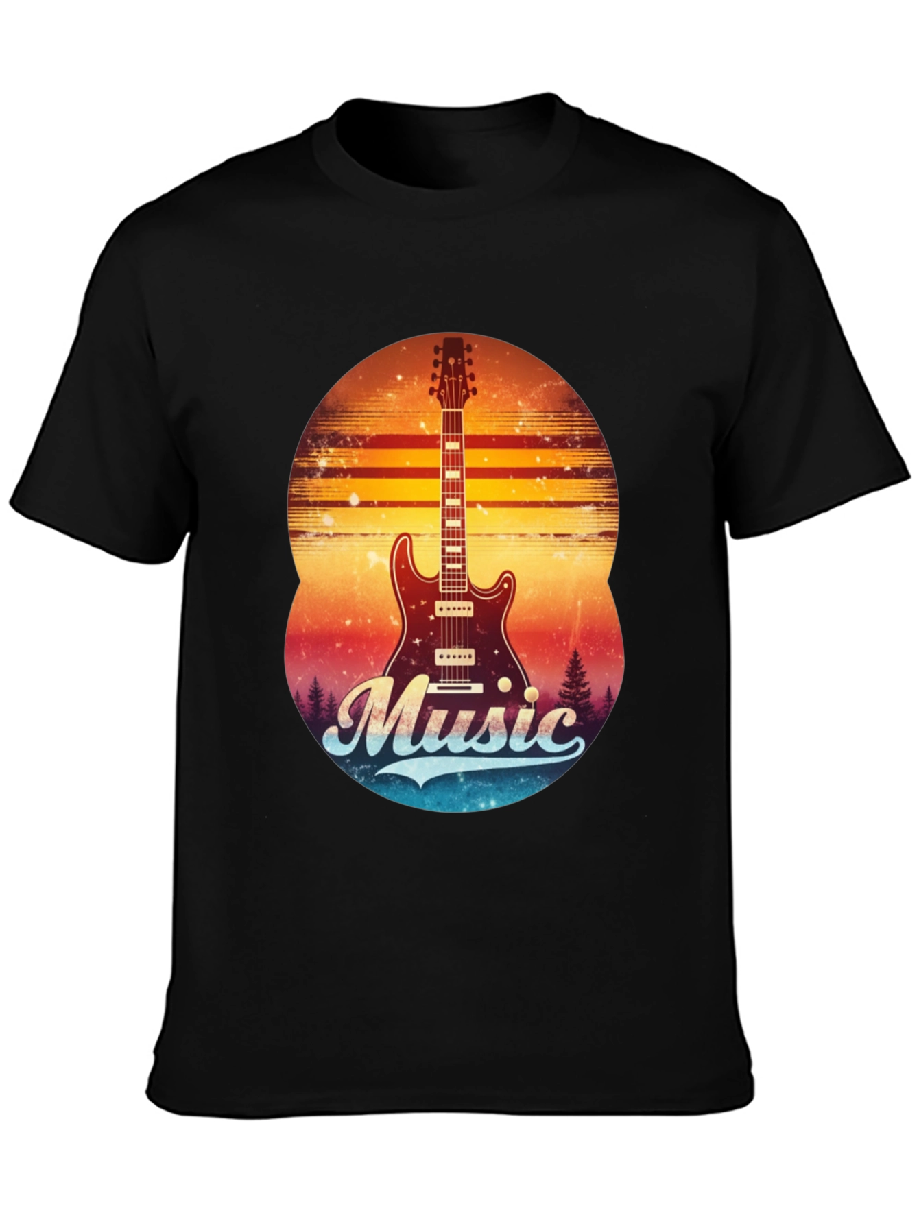 Retro Guitar Music T-Shirt