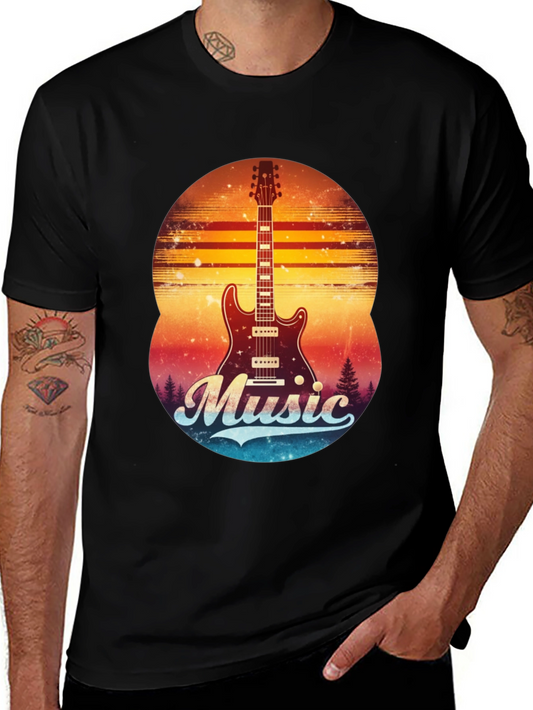 Retro Guitar Music T-Shirt