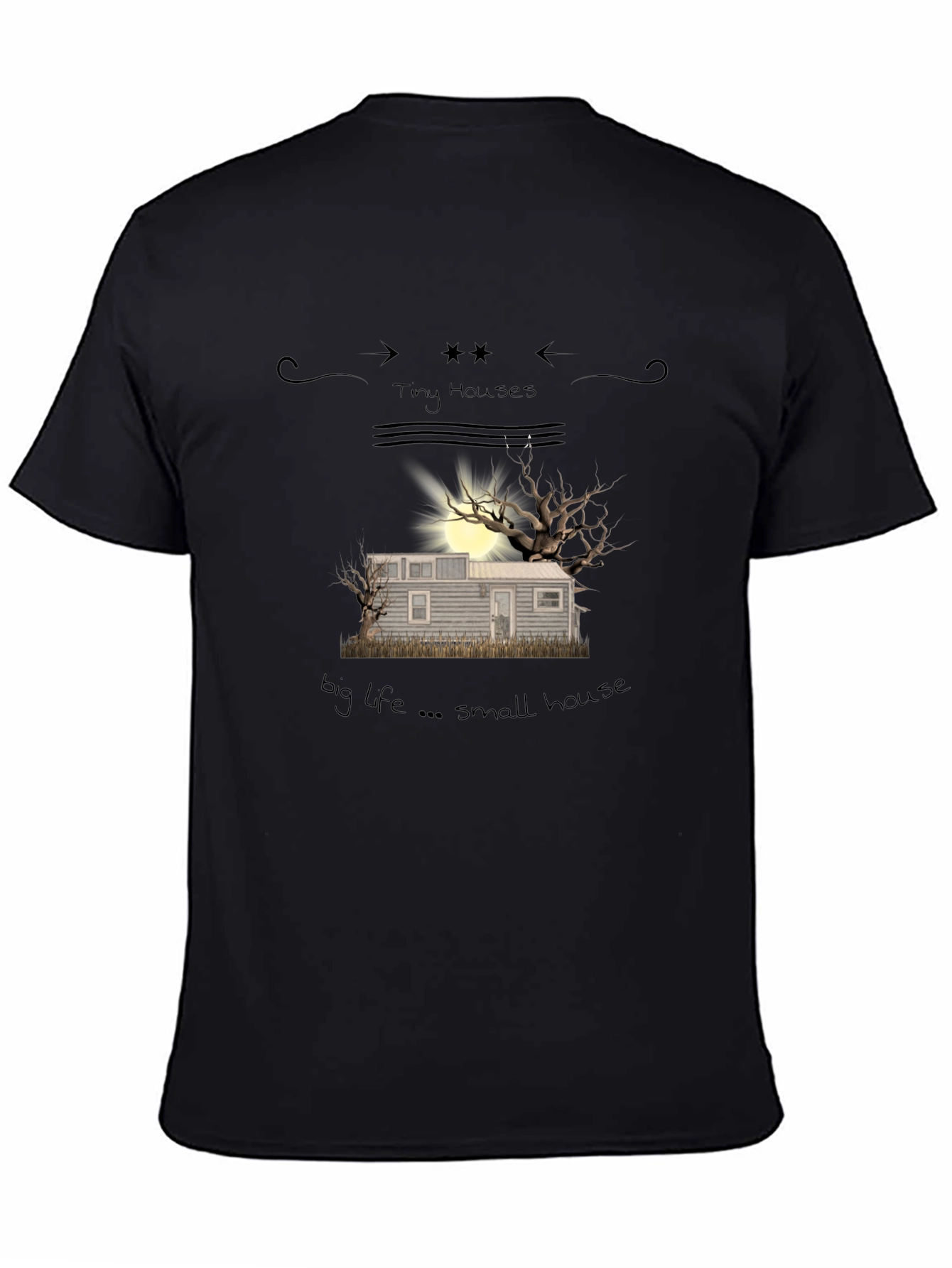 Tiny Houses Big Life Small House Graphic Tee
