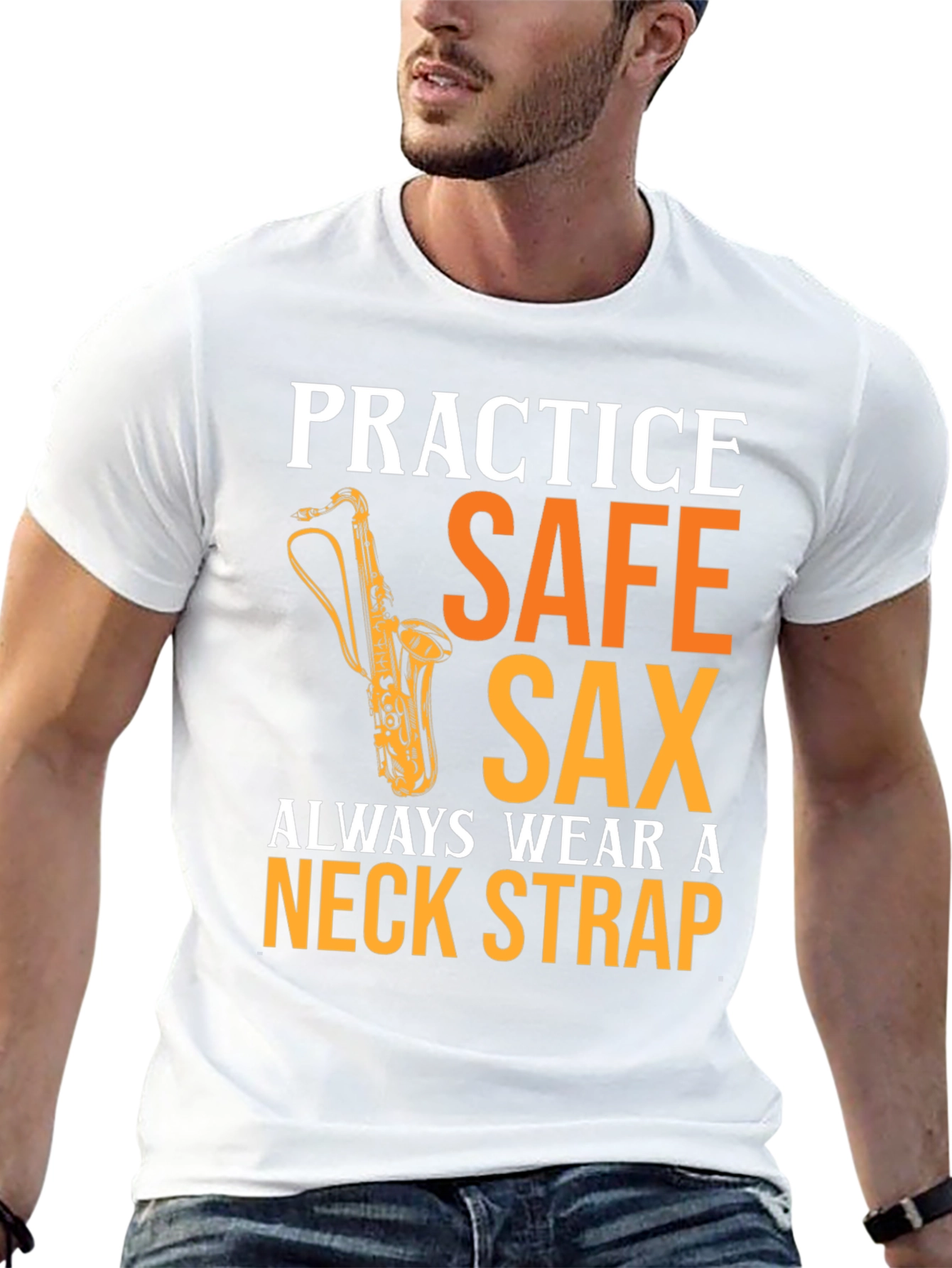 Practice Safe Sax T-Shirt - Musician Apparel