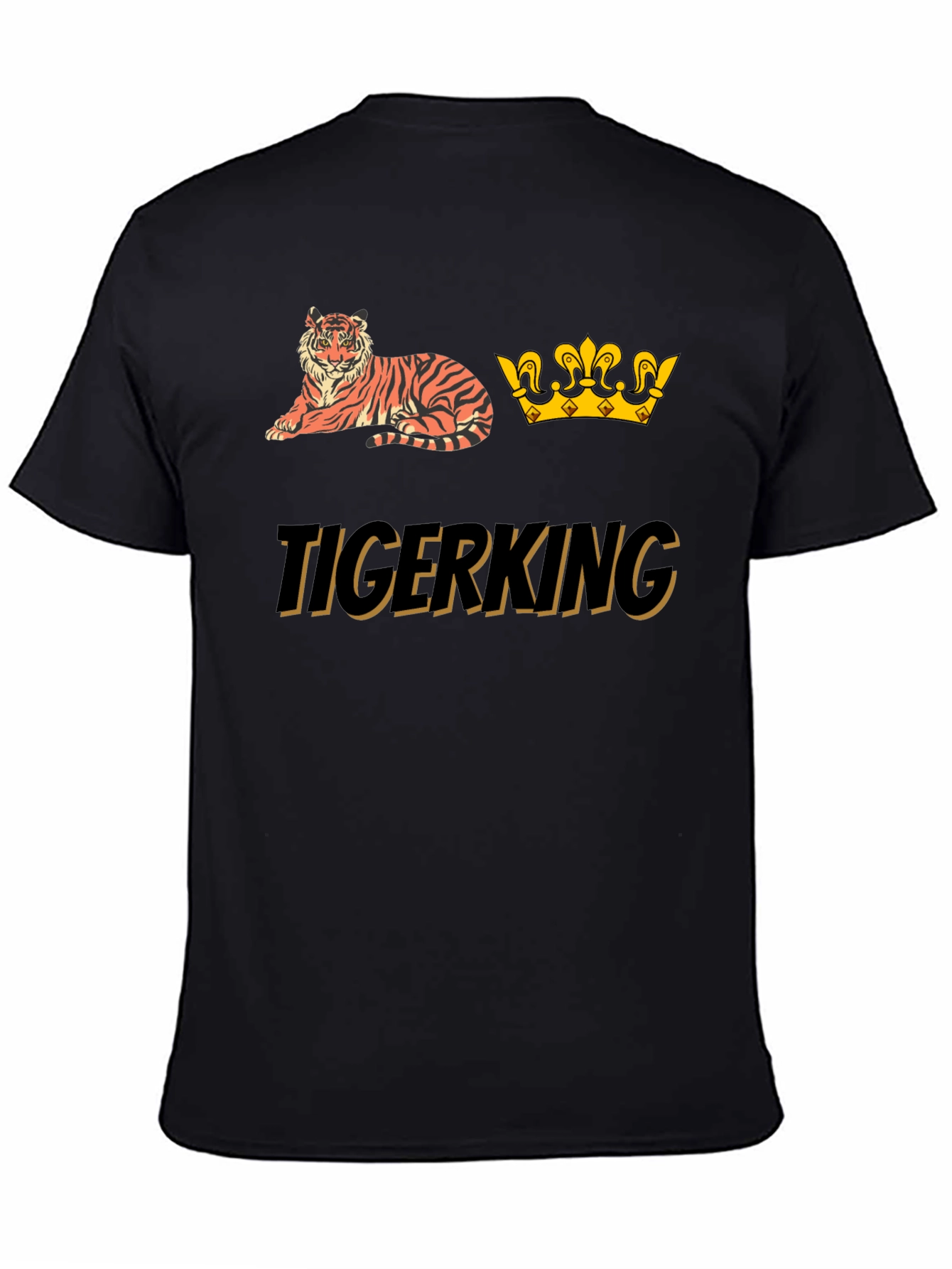 Tiger King Graphic Tee - Black Cotton