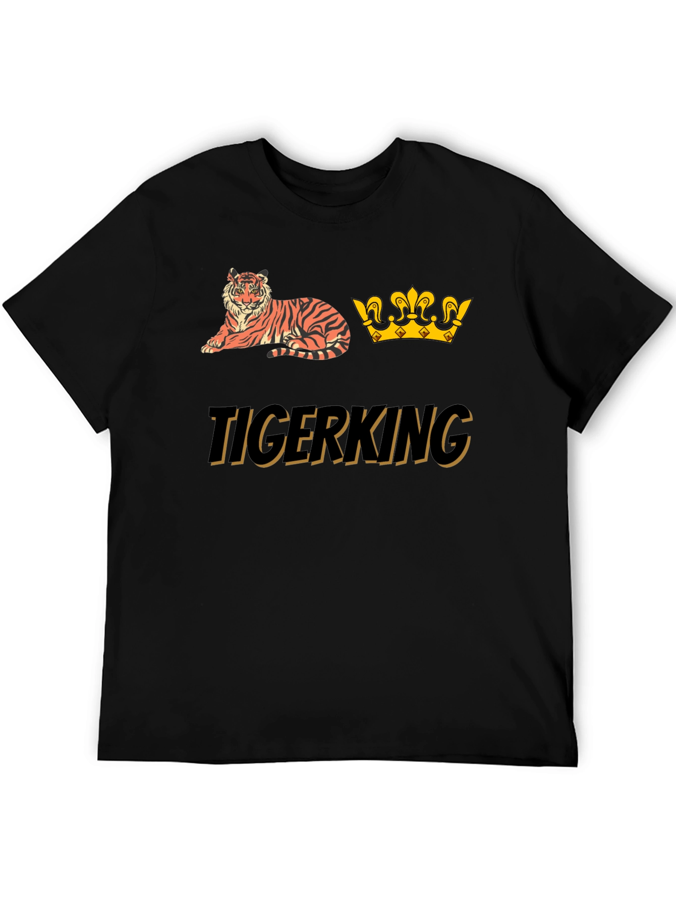 Tiger King Graphic Tee - Black Cotton
