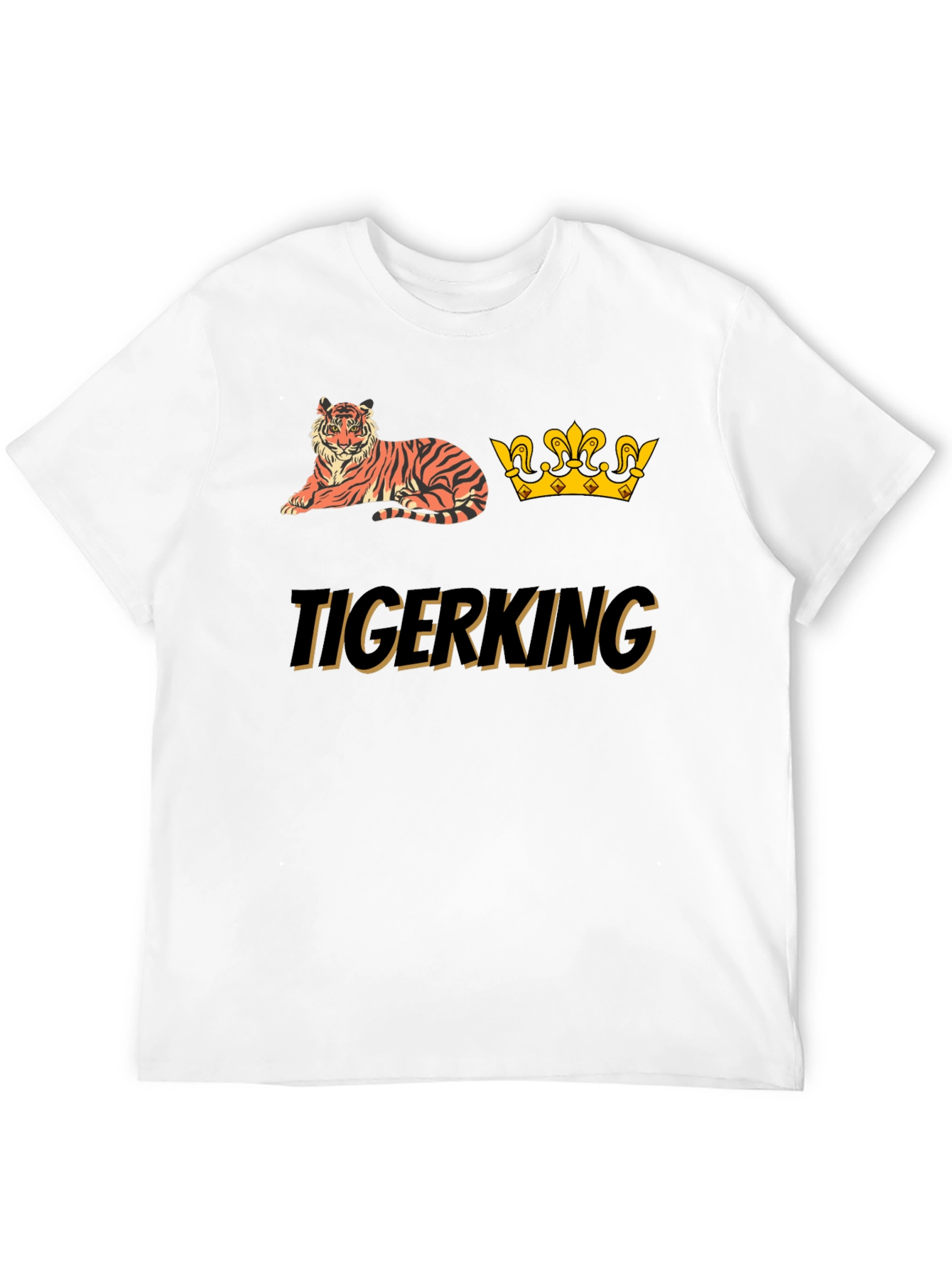 Tiger King Graphic Tee - Black Cotton