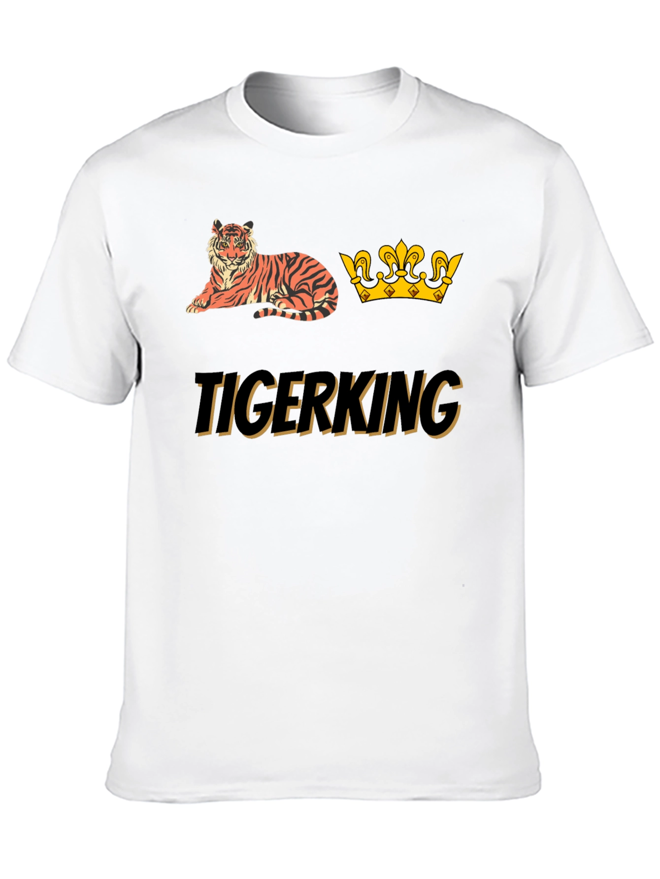 Tiger King Graphic Tee - Black Cotton