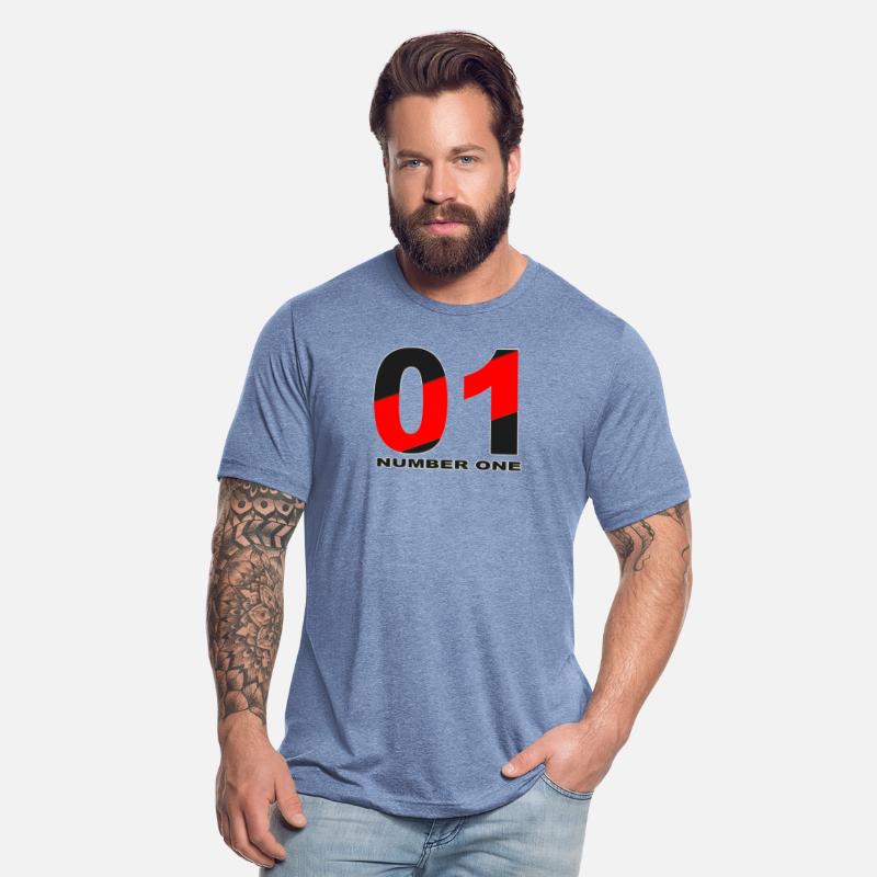 NUMBER 01 BLACK AND RED COLOR