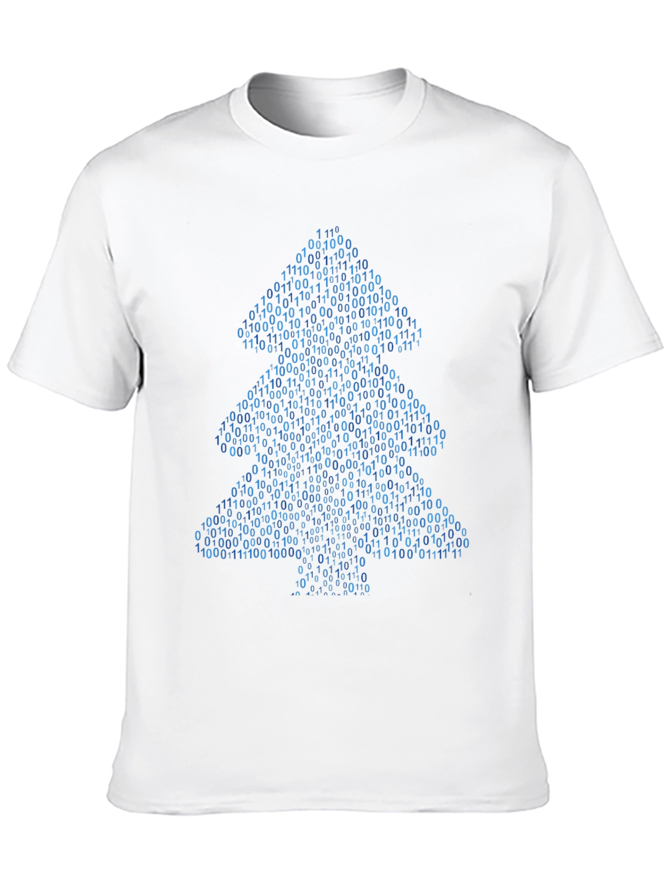 Binary Christmas Tree T-Shirt - Coder Holiday Apparel
