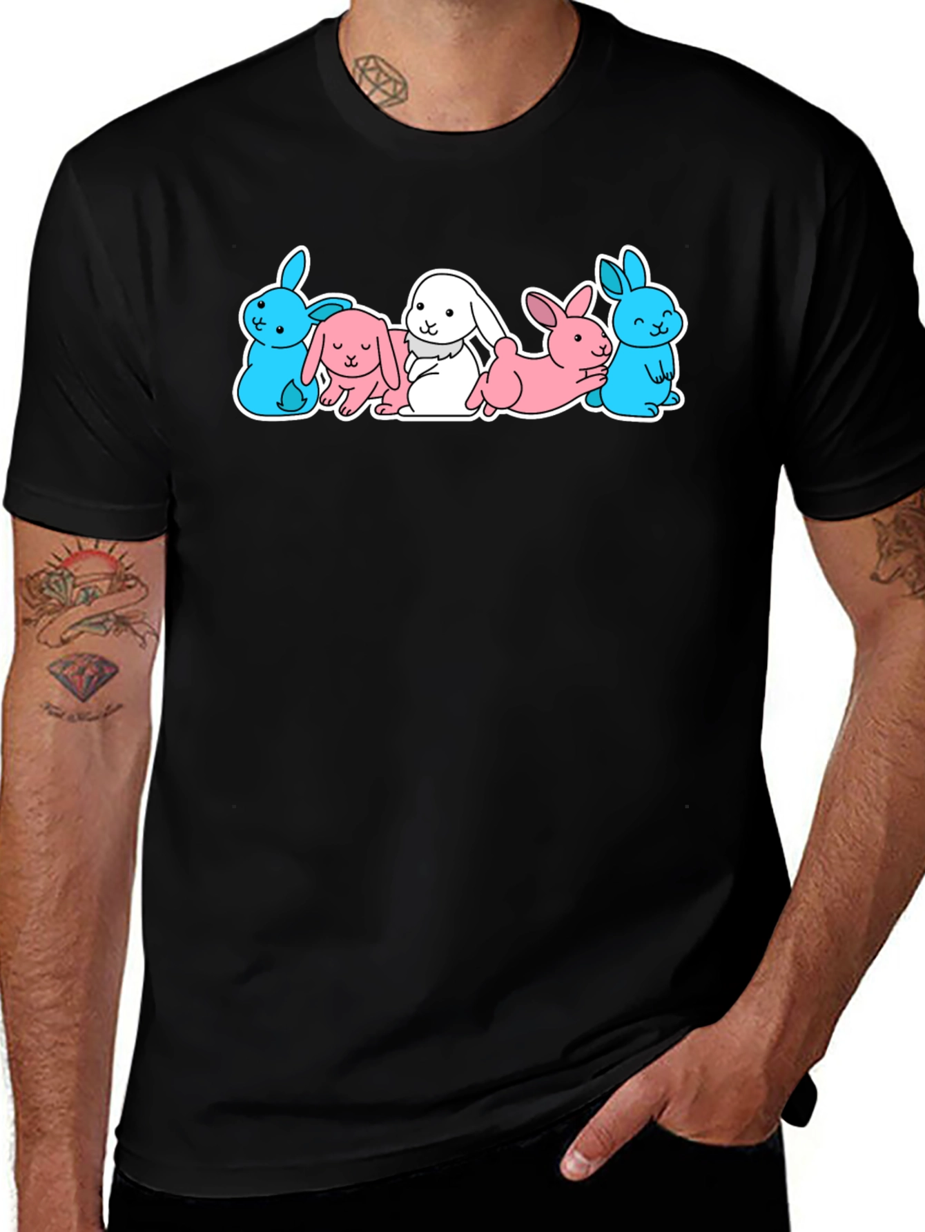 Cute Bunny Rabbit Graphic T-Shirt