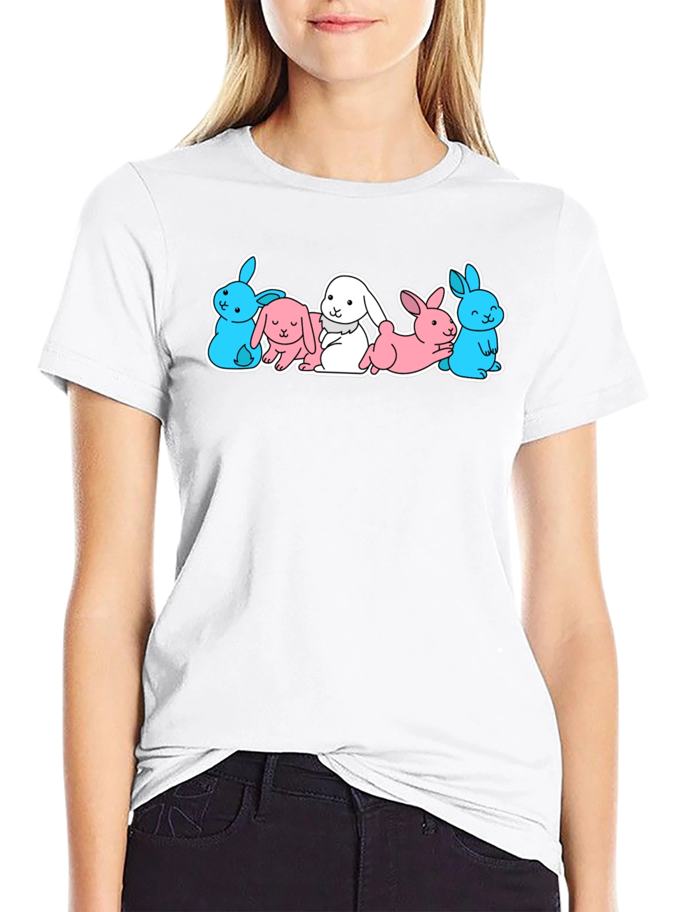 Cute Bunny Rabbit Graphic T-Shirt