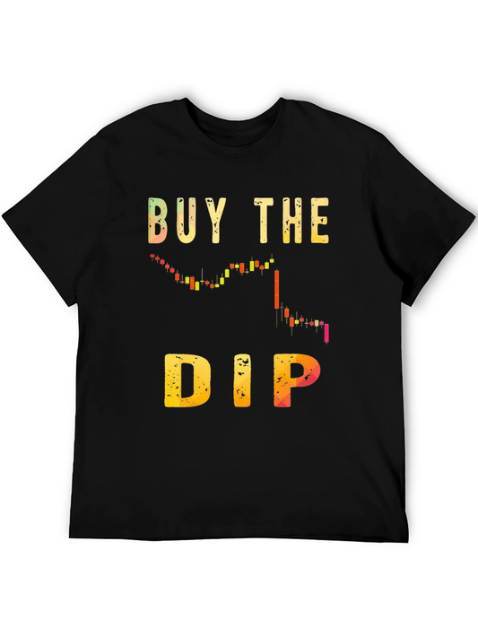 Buy The Dip Black Graphic Tee - Stock Market Crypto Investor