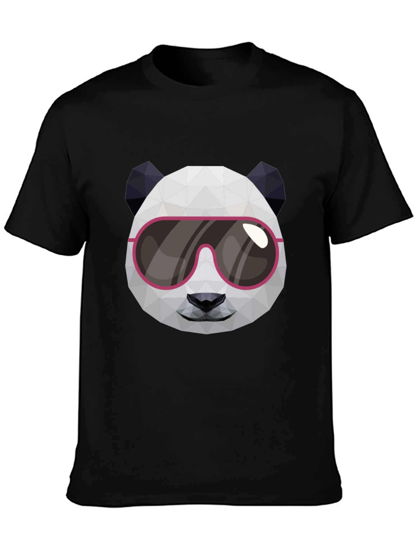 Cool Panda Graphic Tee - Black Cotton Shirt