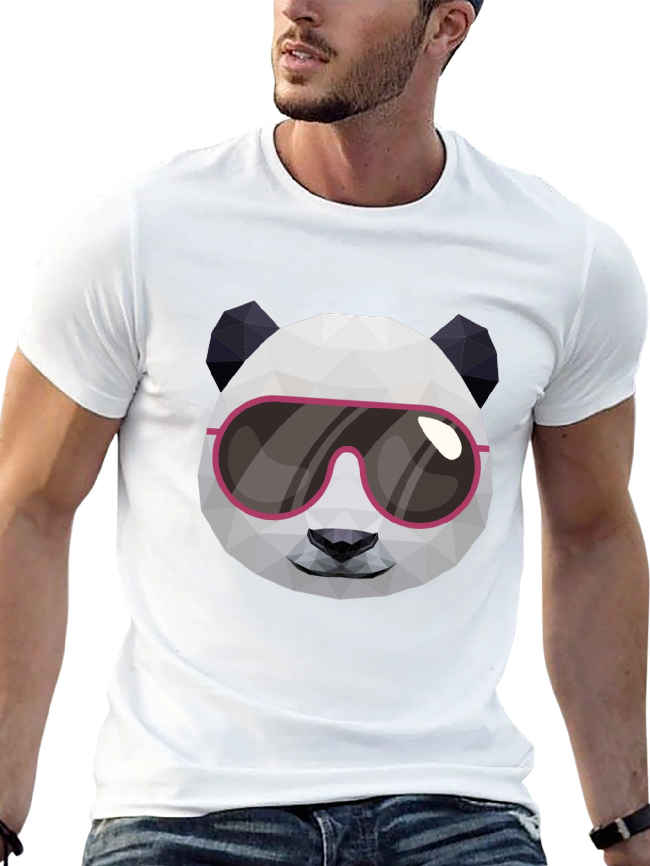 Cool Panda Graphic Tee - Black Cotton Shirt