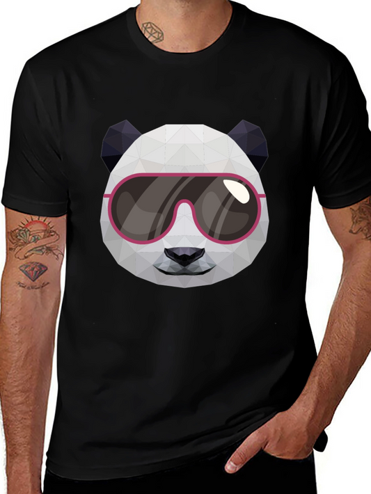 Cool Panda Graphic Tee - Black Cotton Shirt