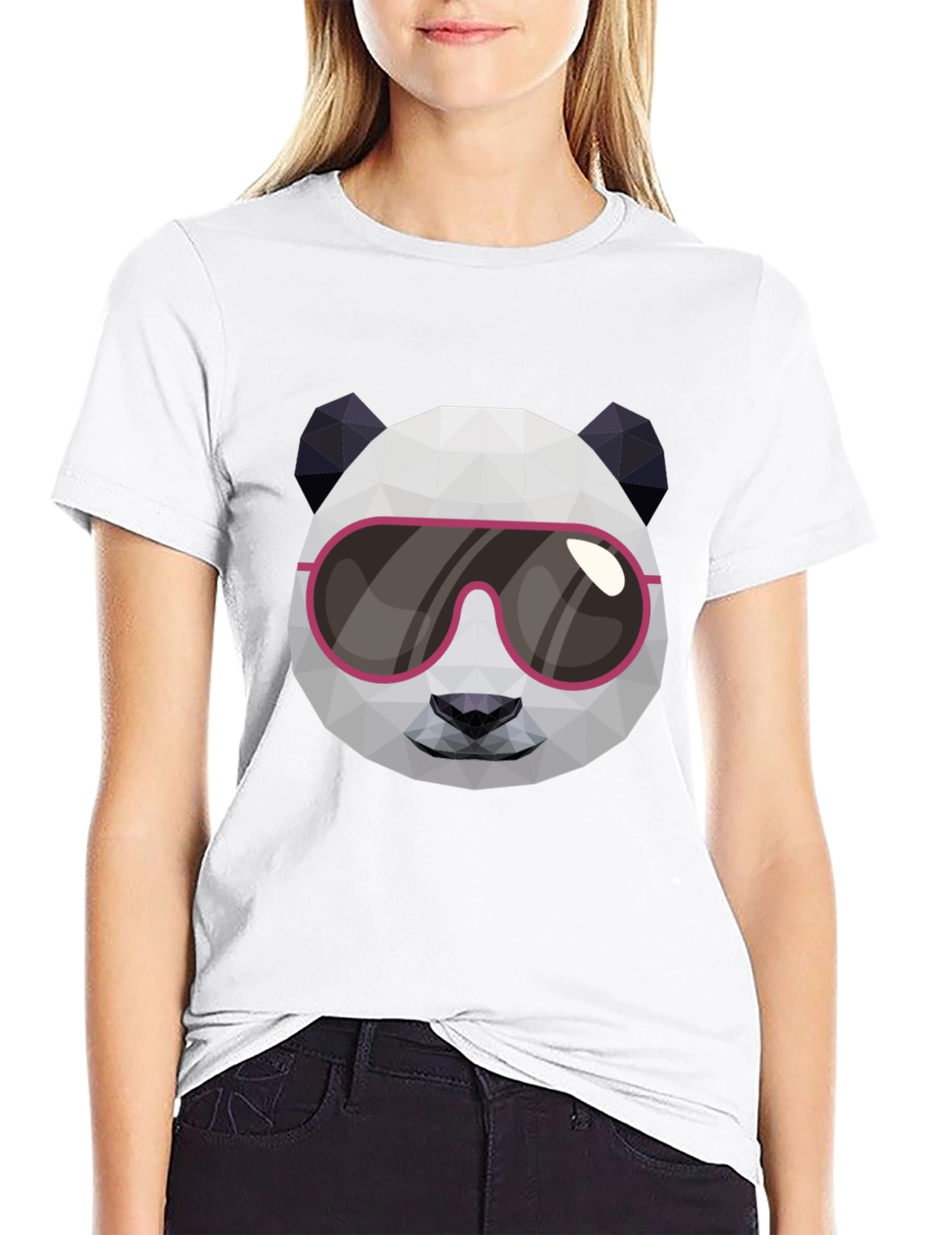 Cool Panda Graphic Tee - Black Cotton Shirt