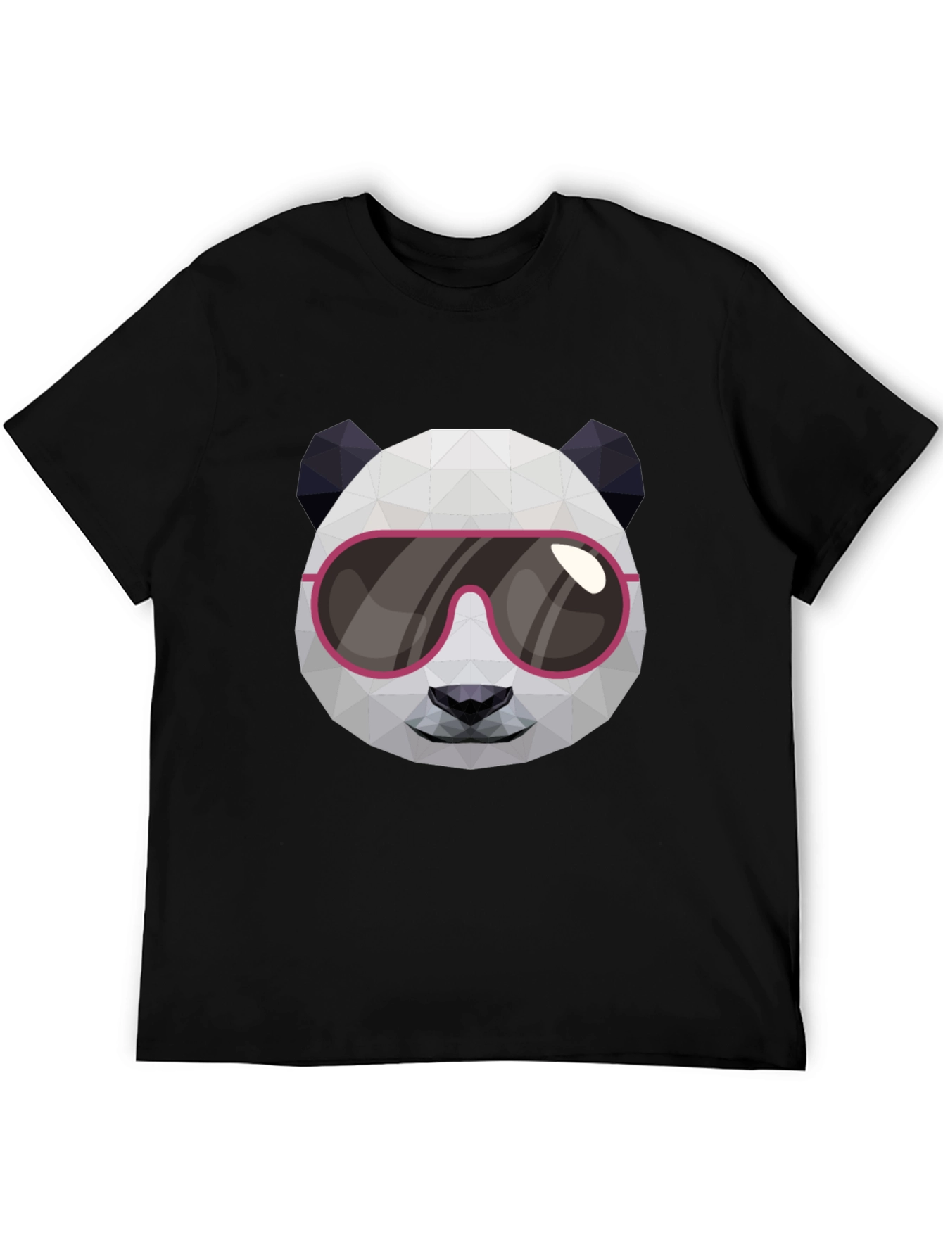 Cool Panda Graphic Tee - Black Cotton Shirt