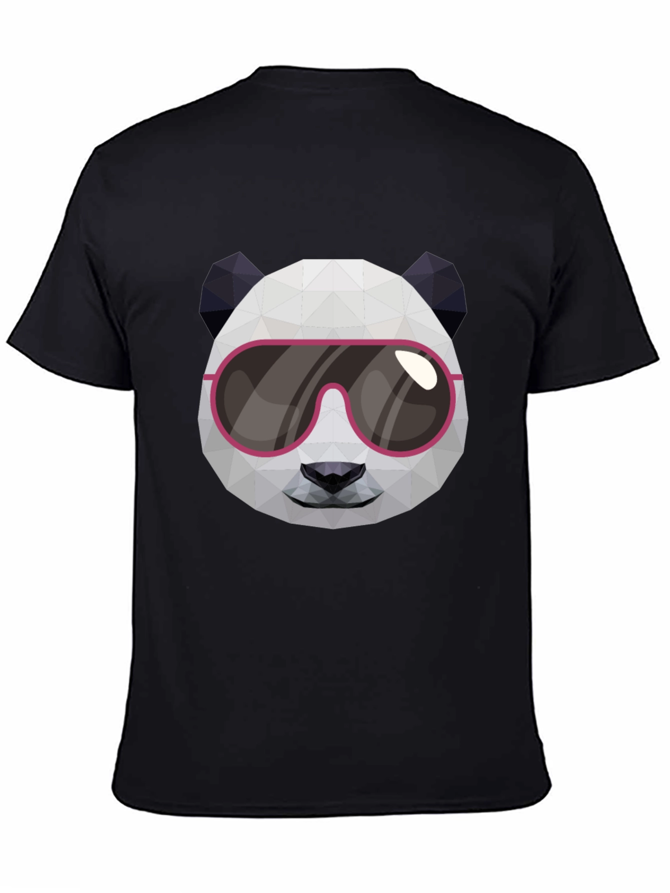 Cool Panda Graphic Tee - Black Cotton Shirt