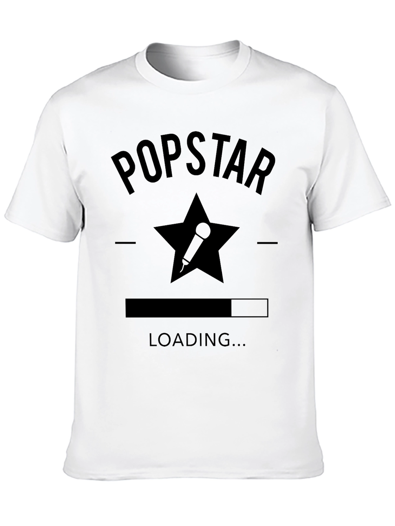 Popstar Loading Black Graphic T-Shirt